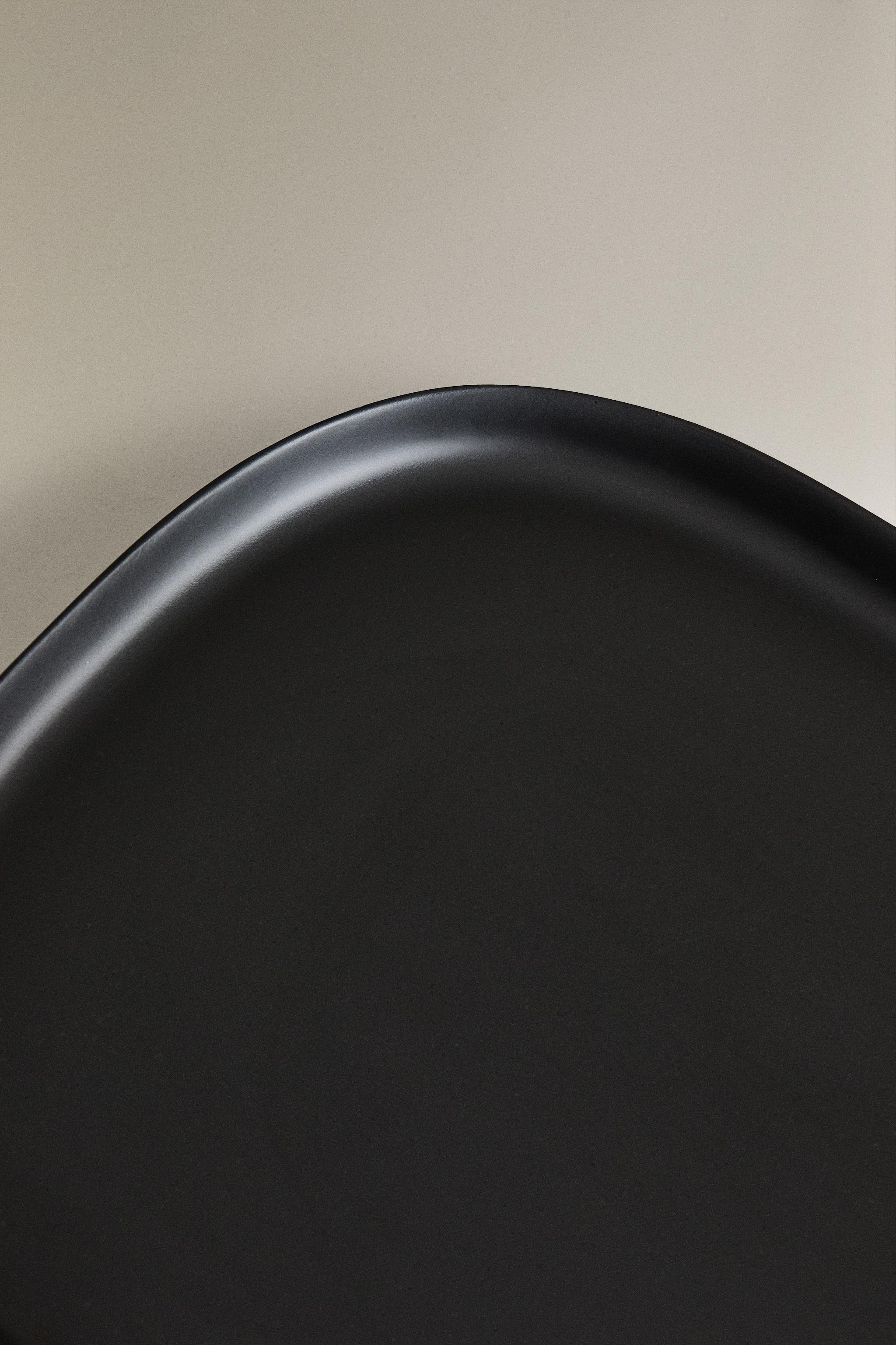 LARGE BLACK RESIN BATHROOM TRAY