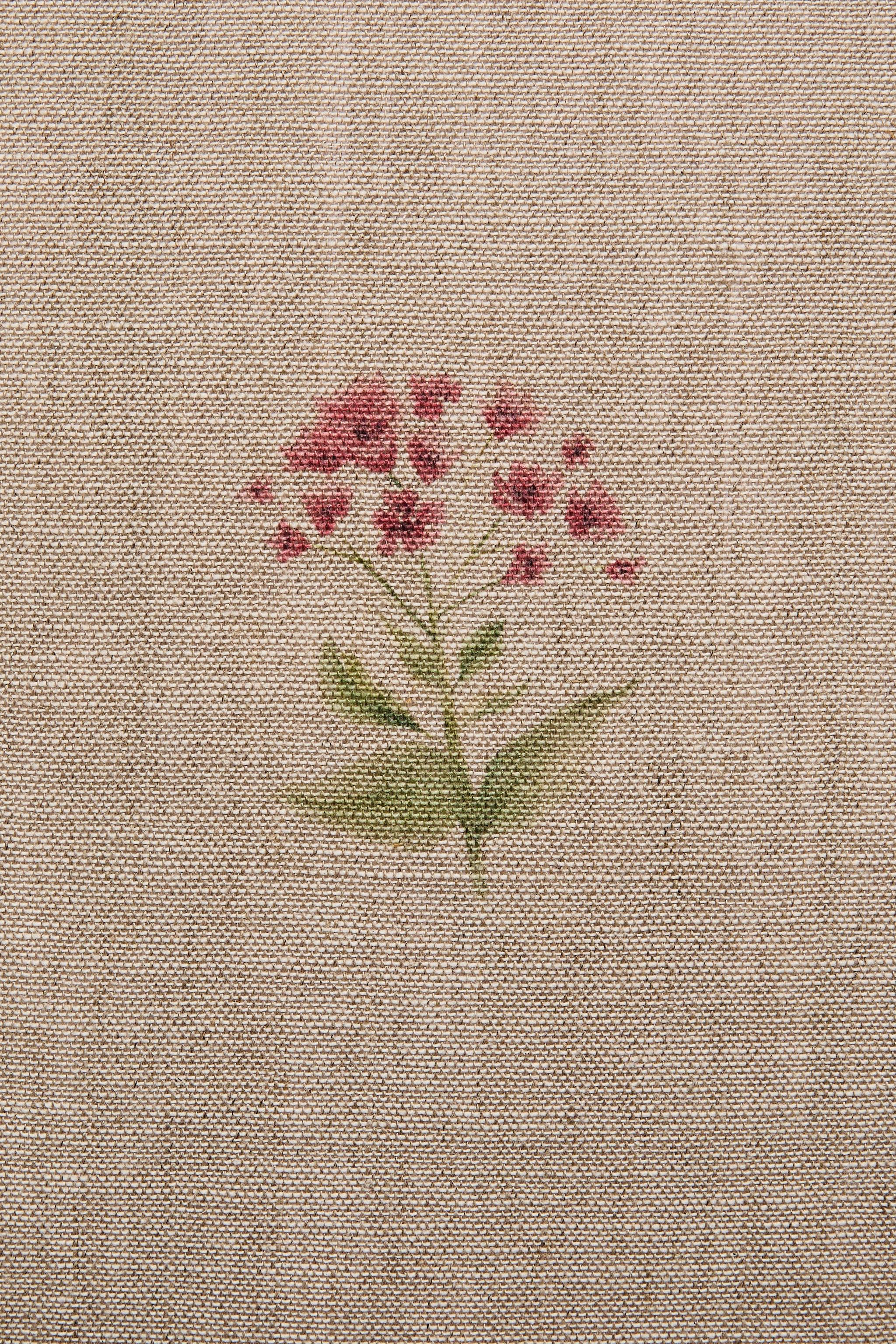 FLORAL LINEN THROW PILLOW COVER