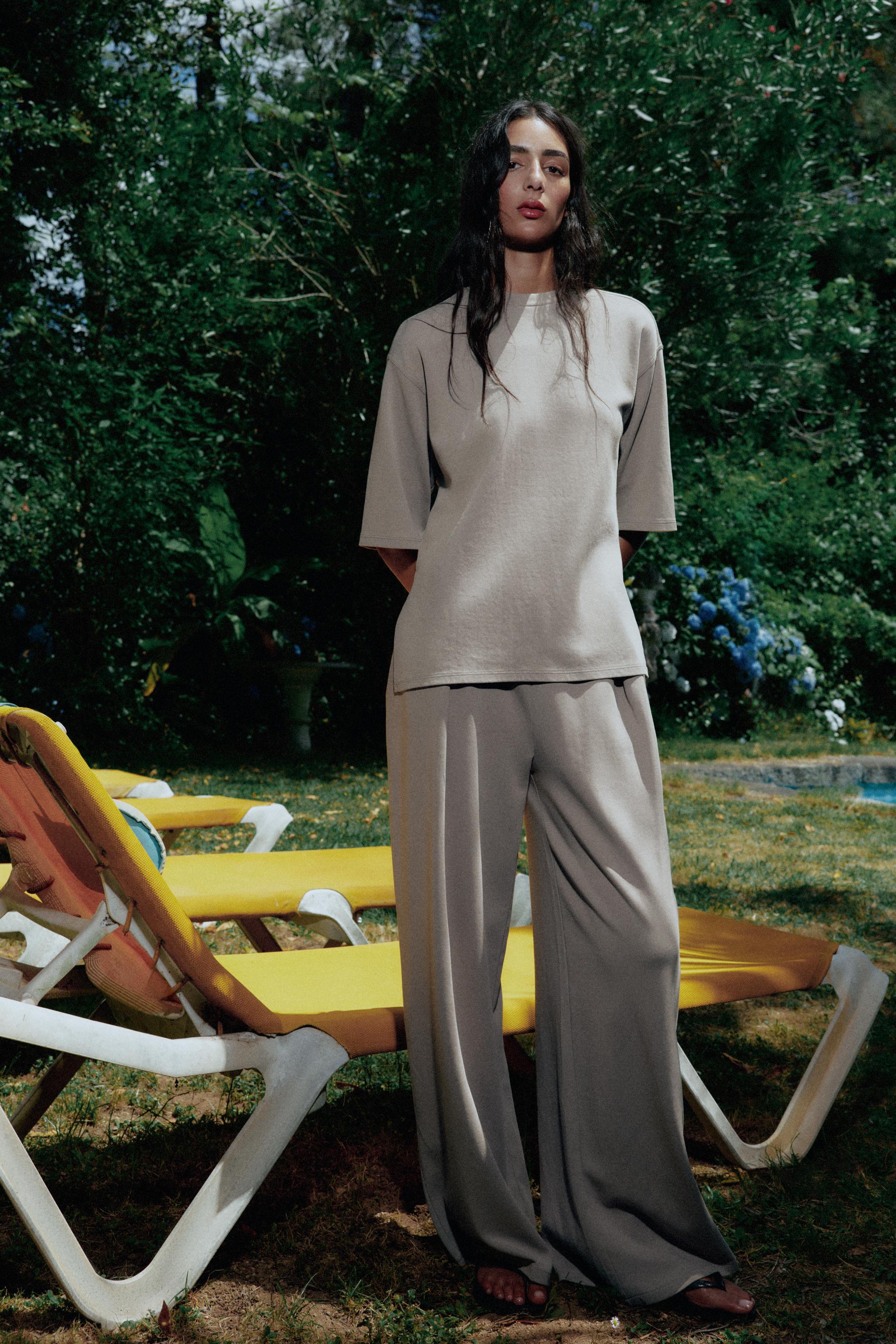 WASHED EFFECT INTERLOCK T-SHIRT