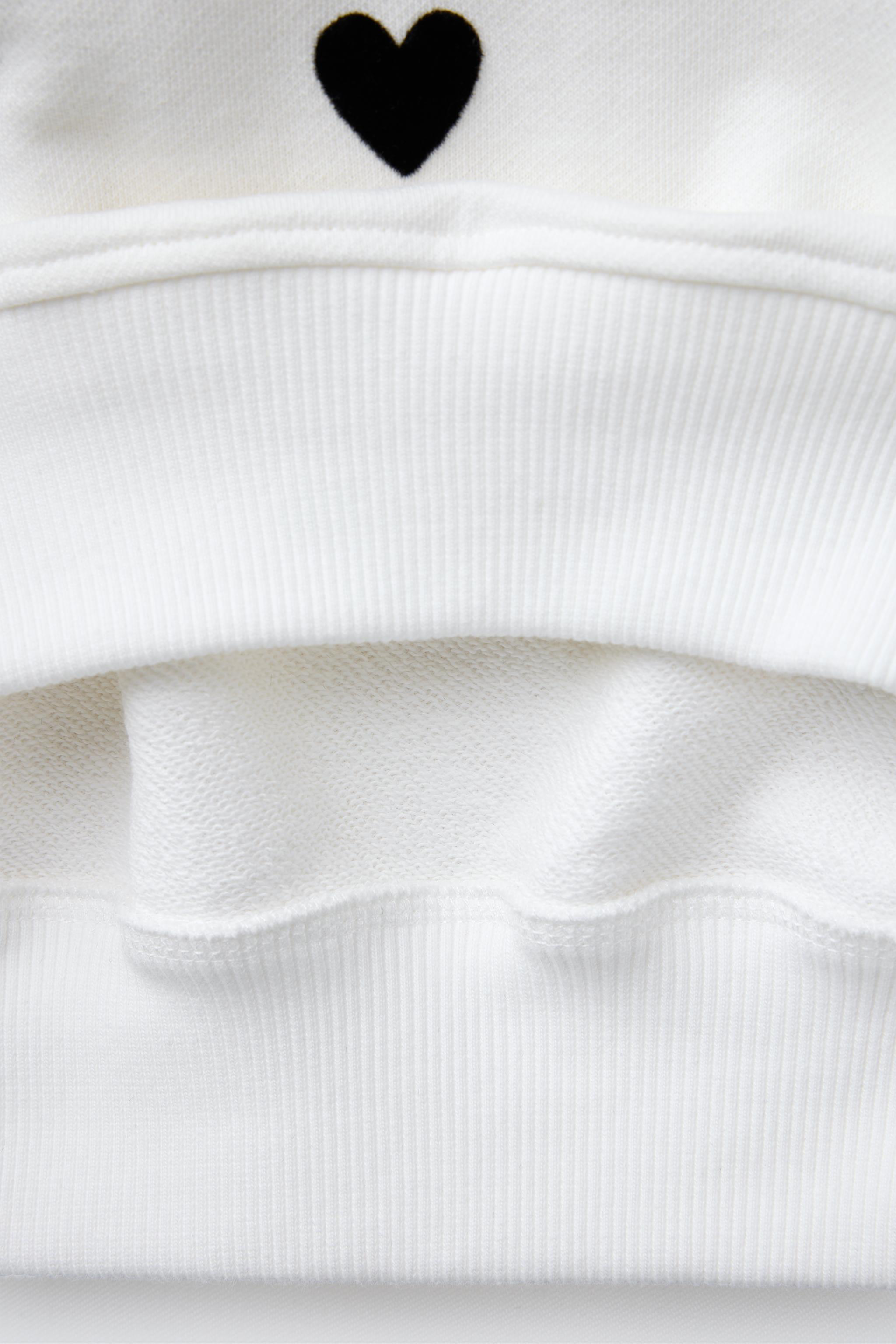 FLOCKED TEXT SWEATSHIRT