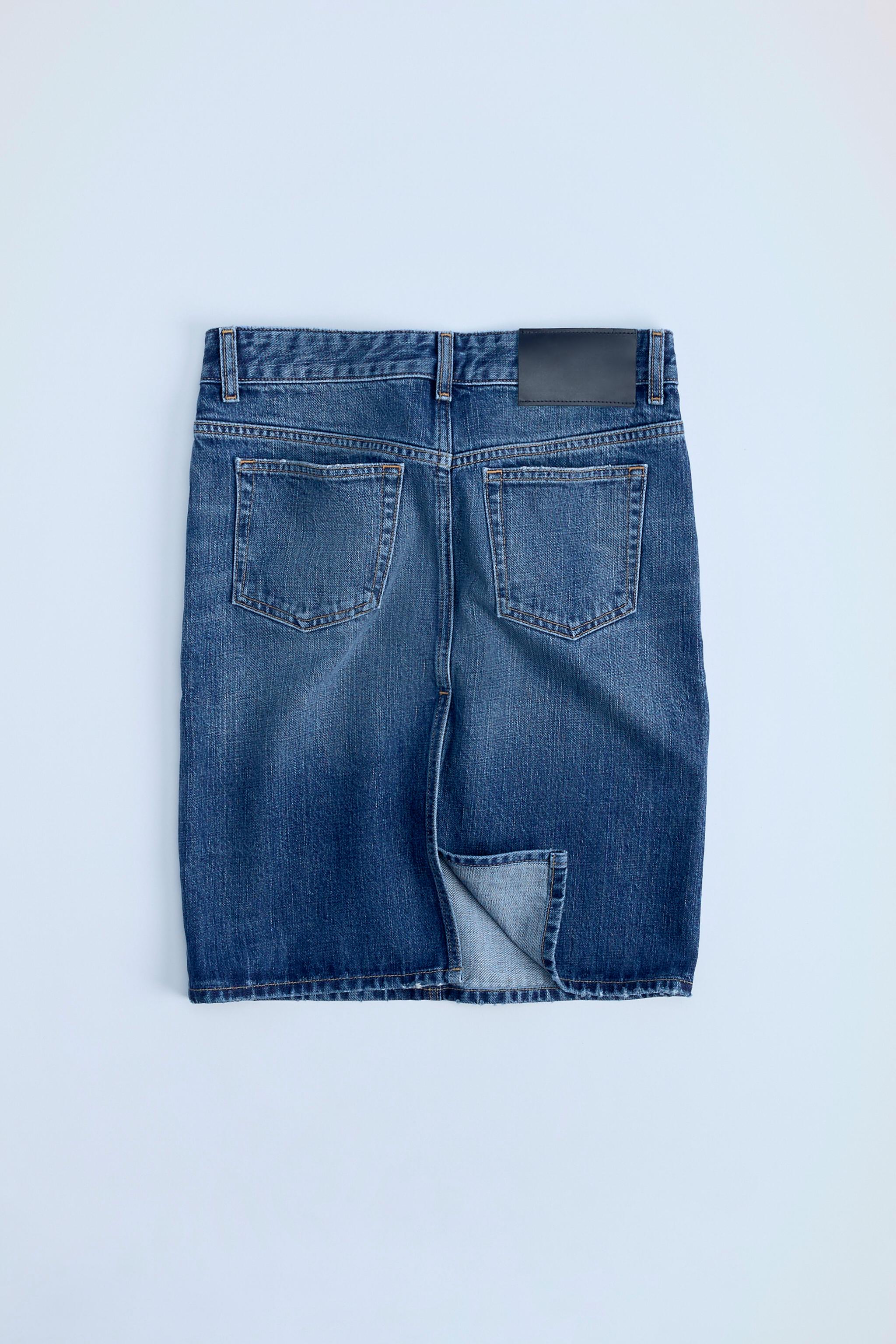 TRF MID-RISE DENIM SKIRT