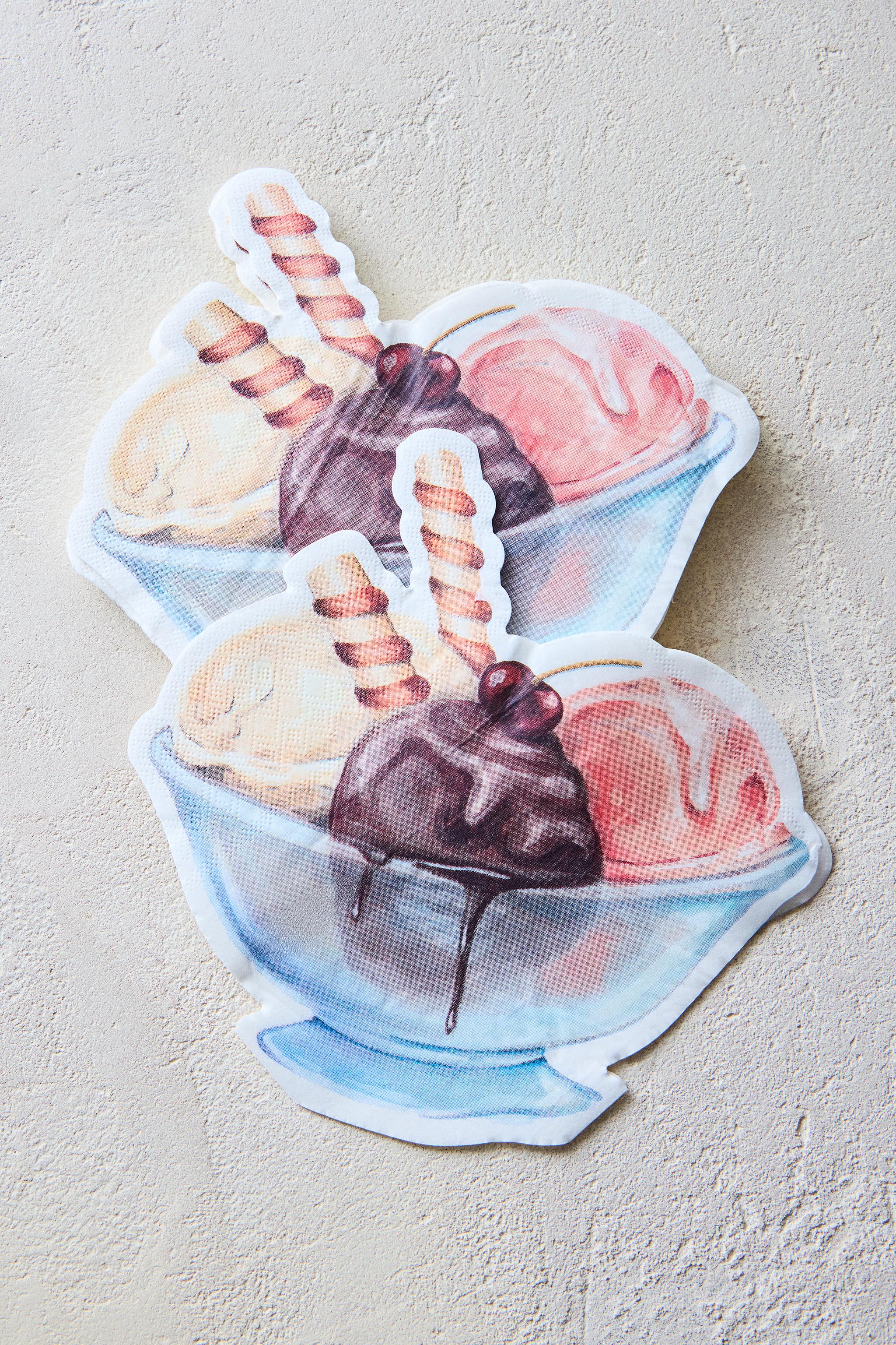 SET OF ICE CREAM PAPER NAPKINS (SET OF 20)