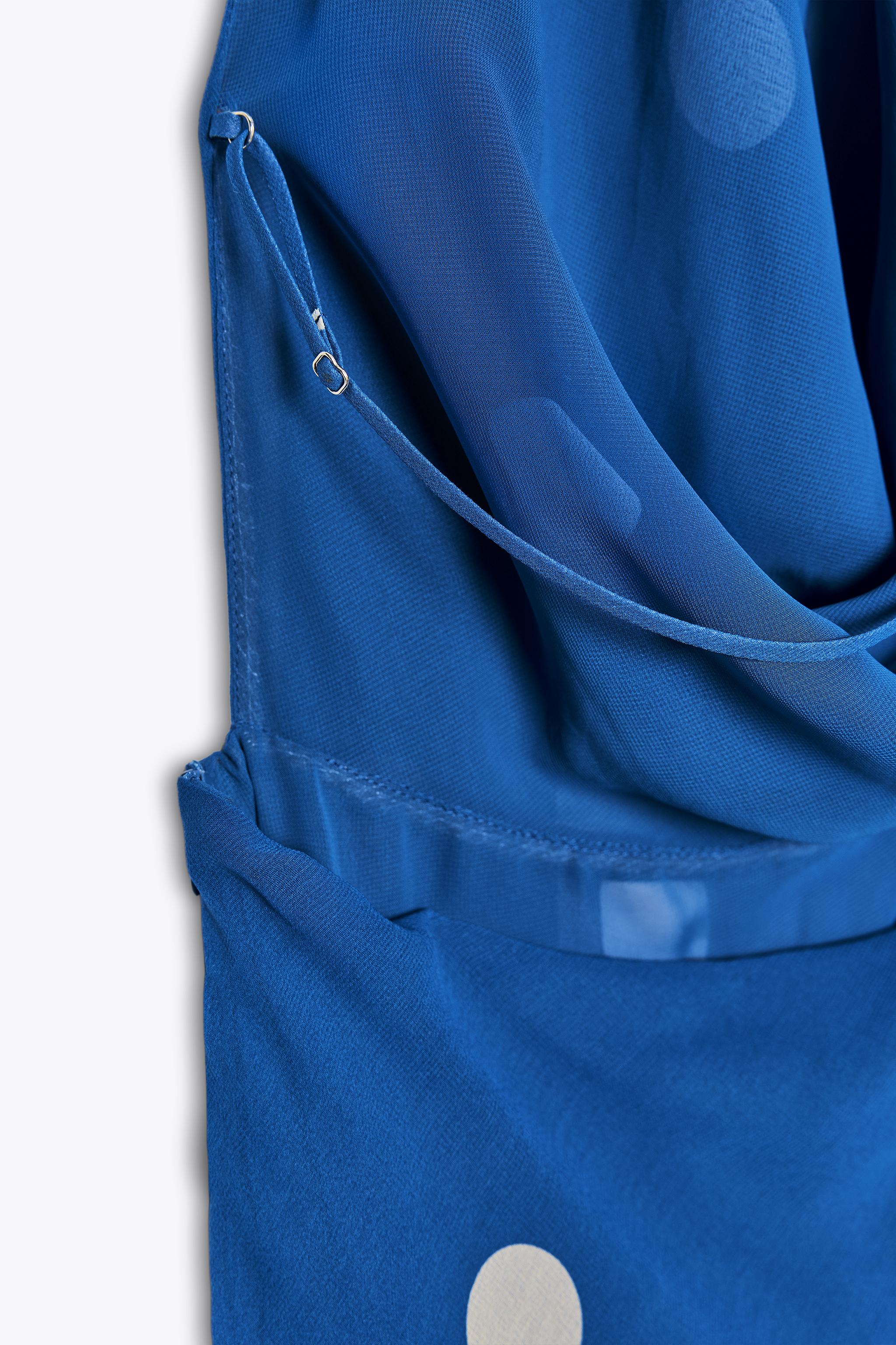 PRINTED POLKA DOT MIDI DRESS