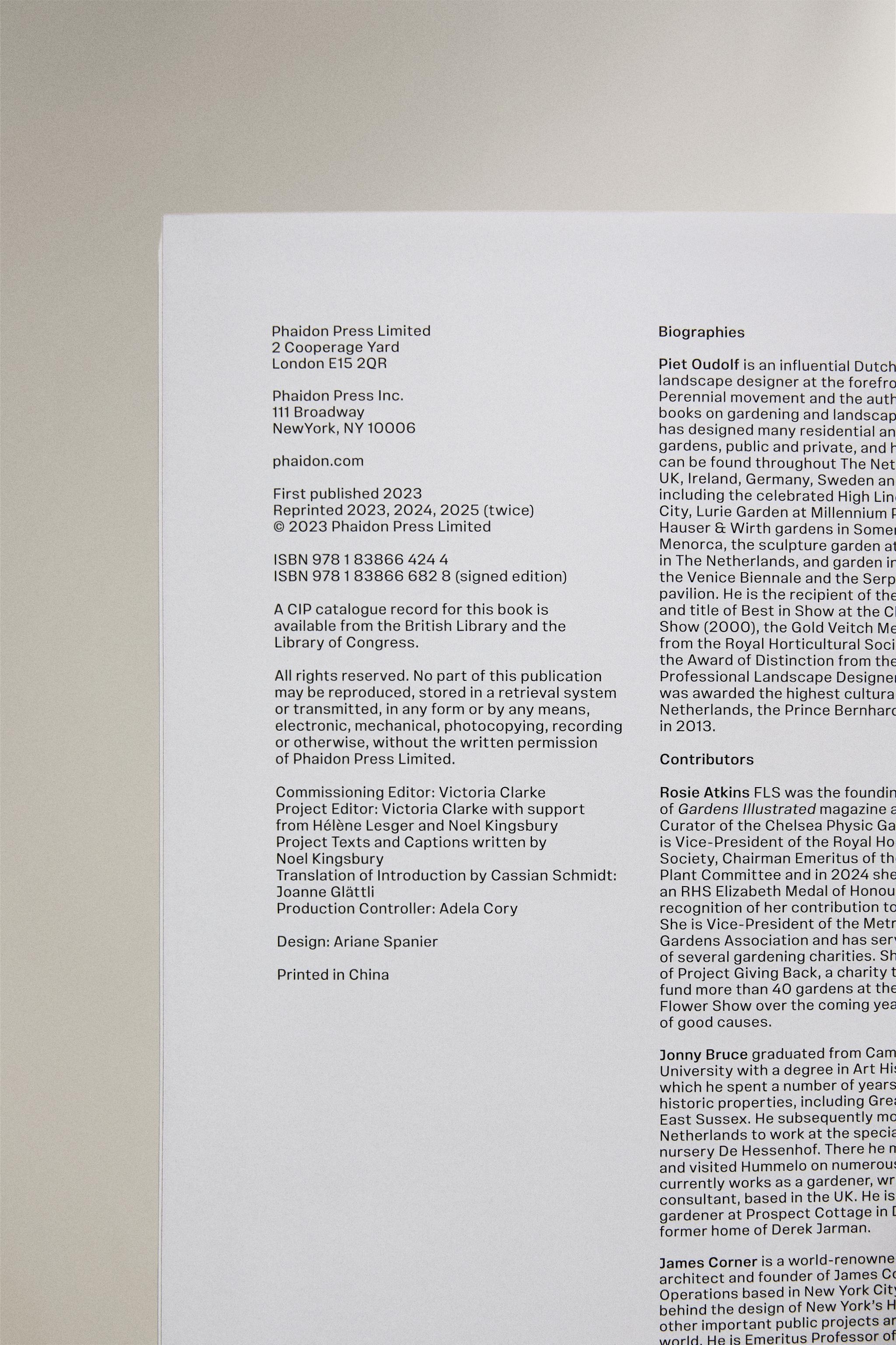 PIET OUDOLF AT WORK BOOK