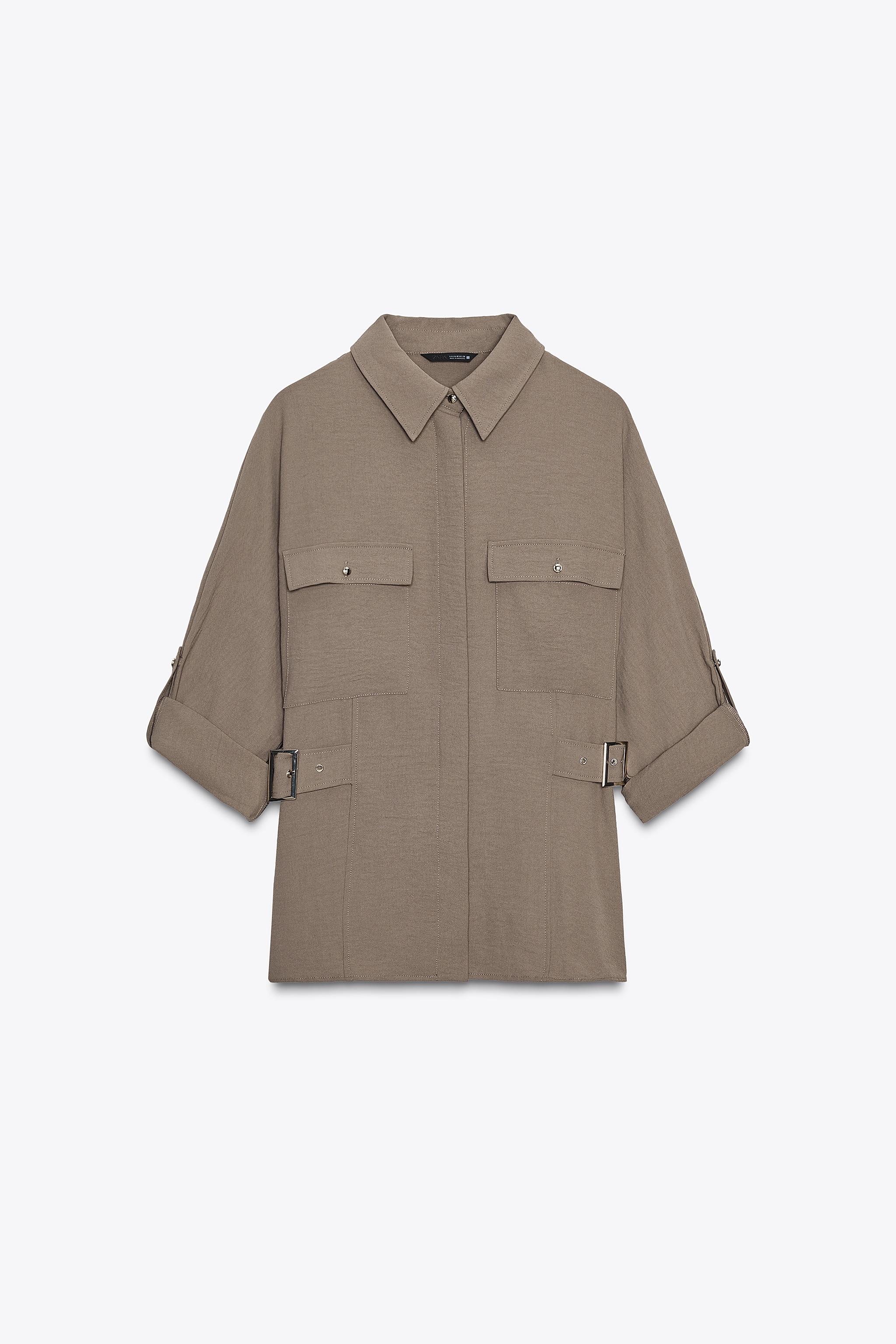 SAFARI SHIRT WITH SIDE BUCKLES