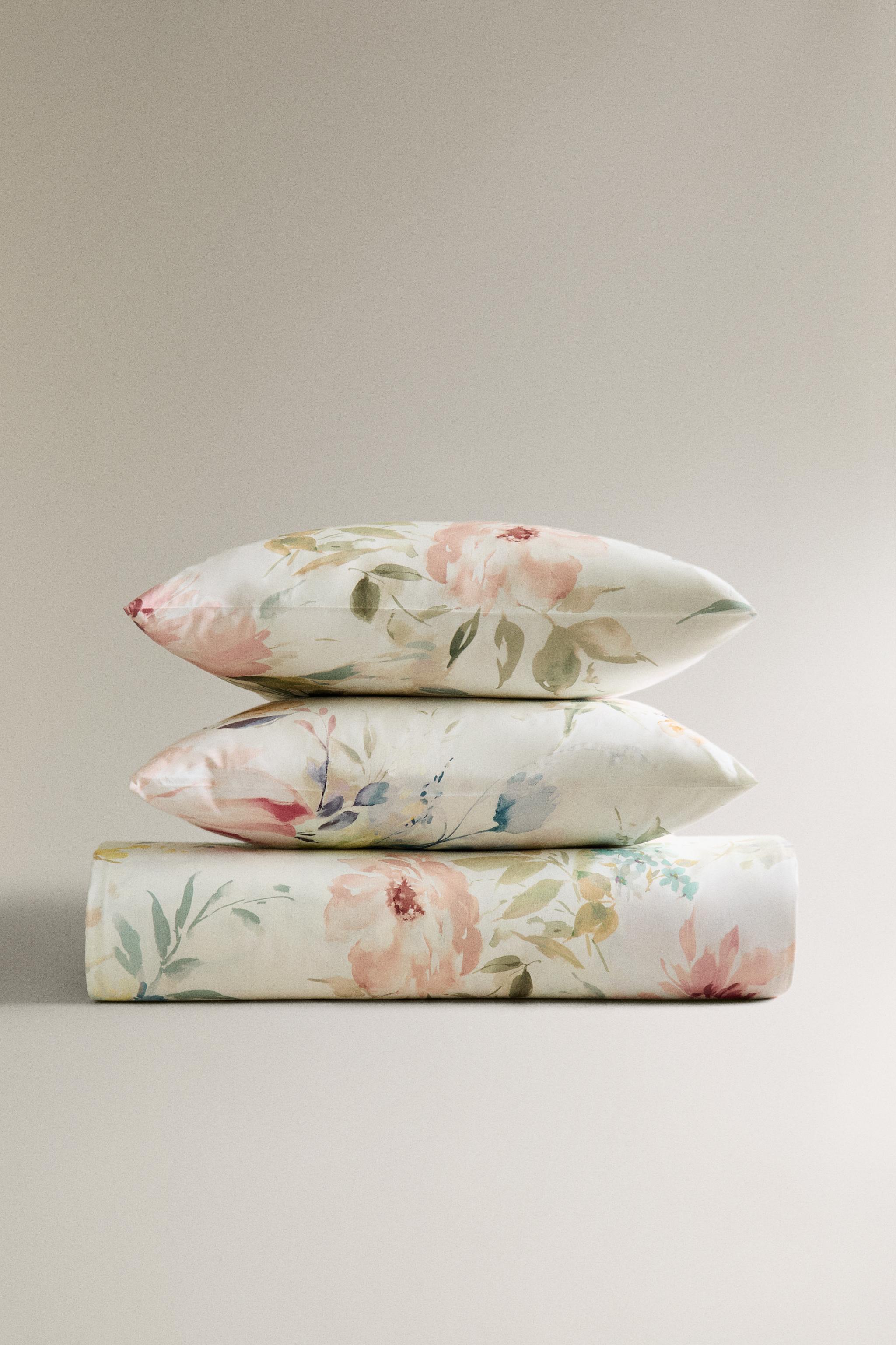 FLORAL PRINT SATEEN DUVET COVER