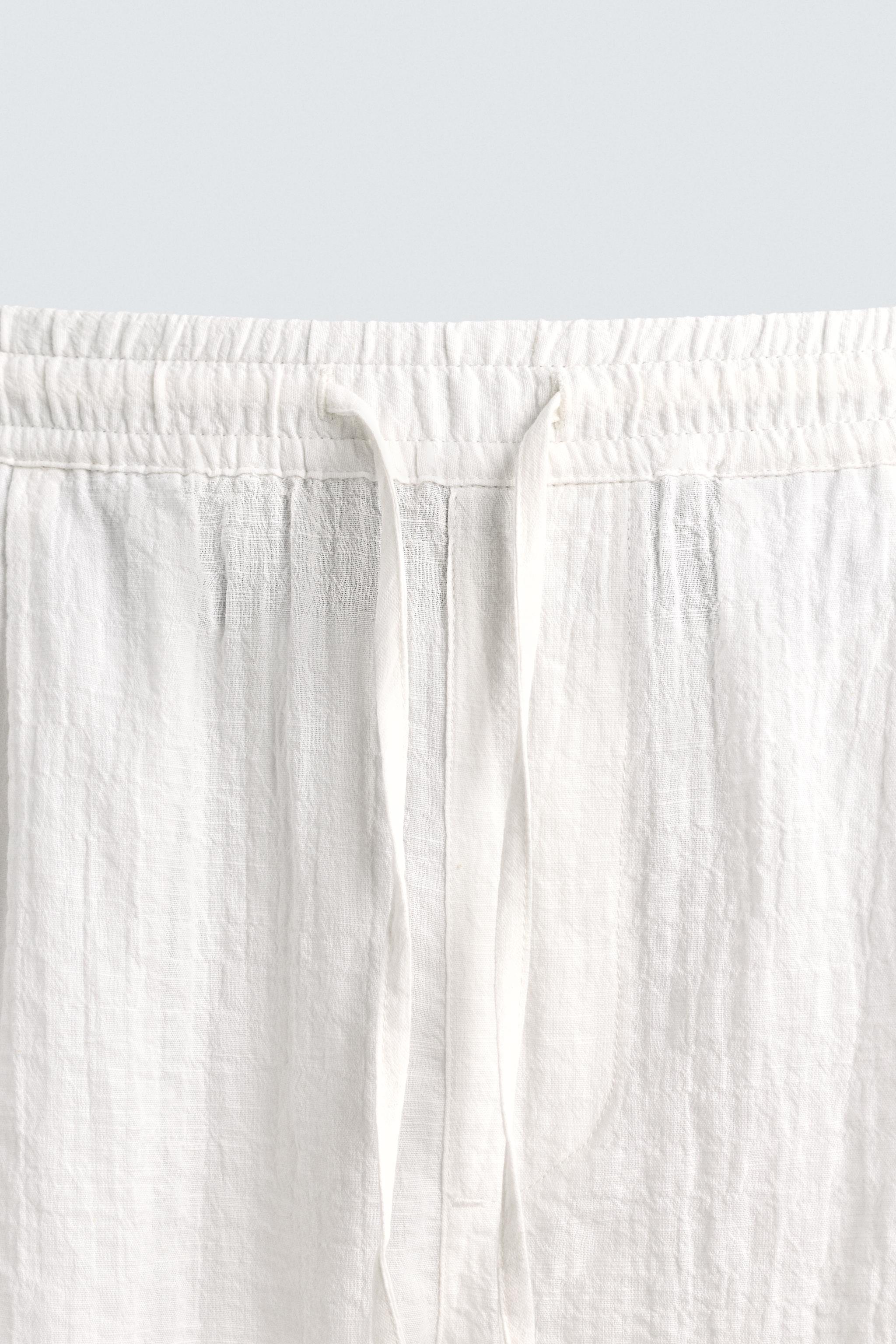 TEXTURED RELAXED FIT PANTS