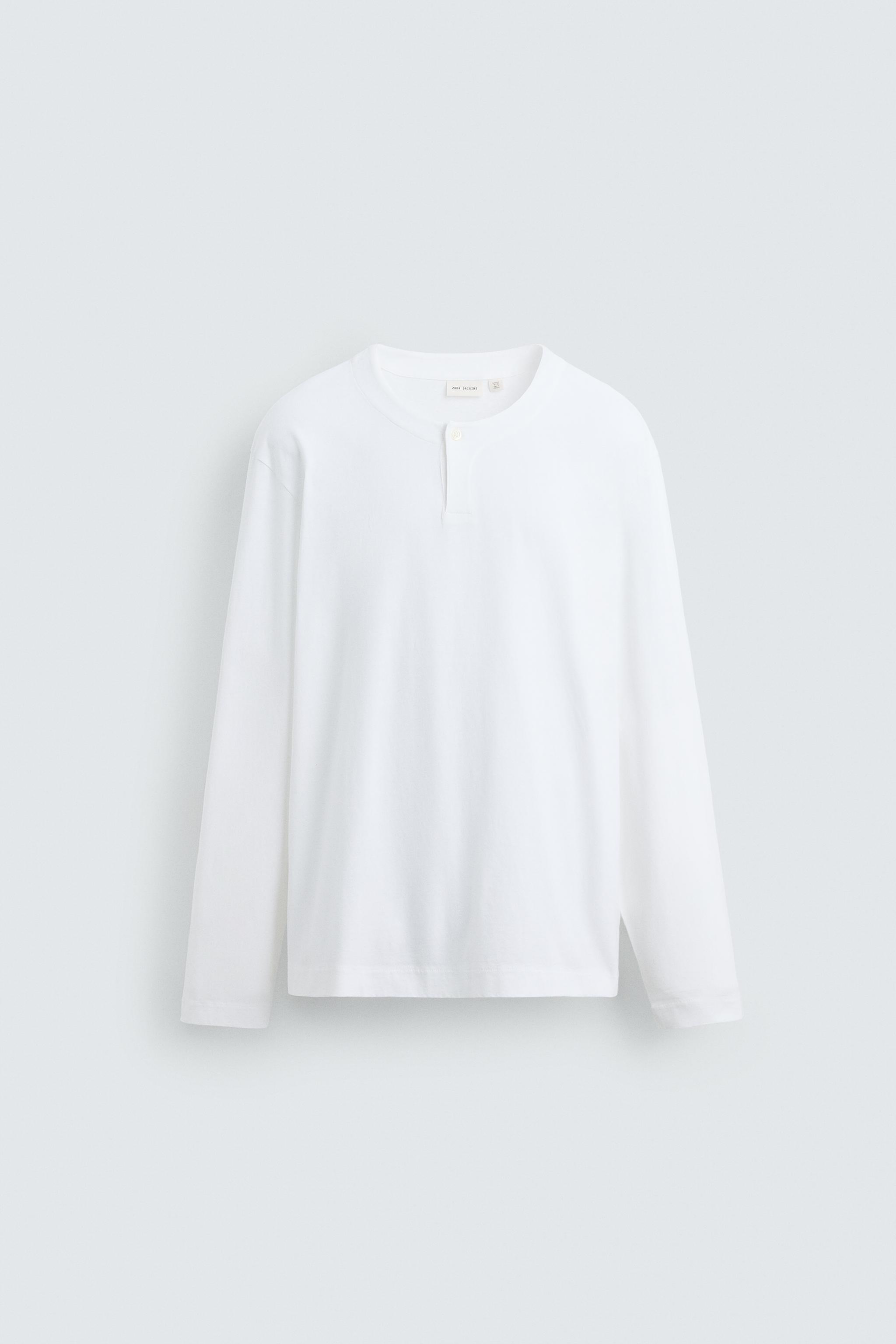 BUTTON NECK T-SHIRT