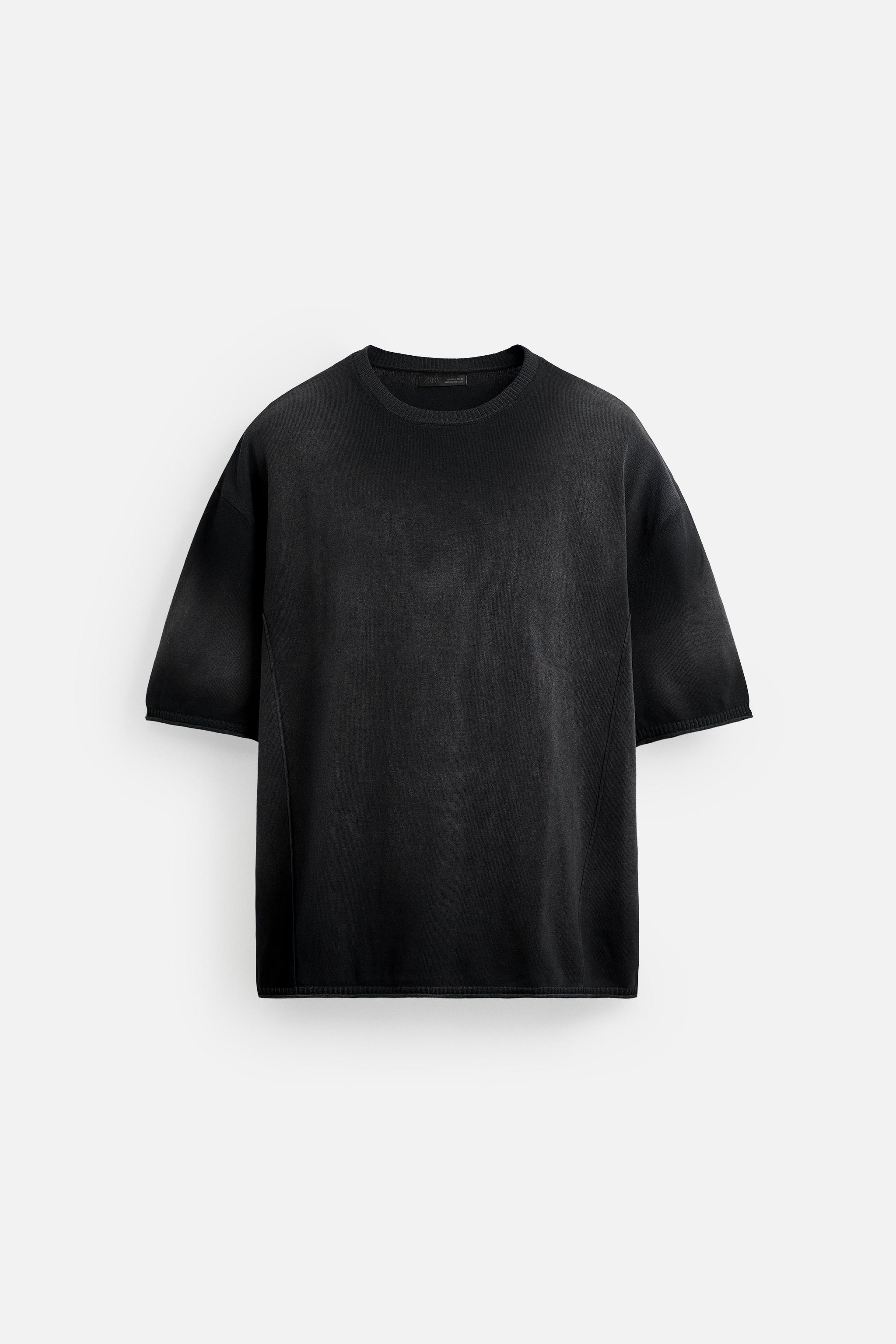 SPRAY PRINT KNIT T-SHIRT