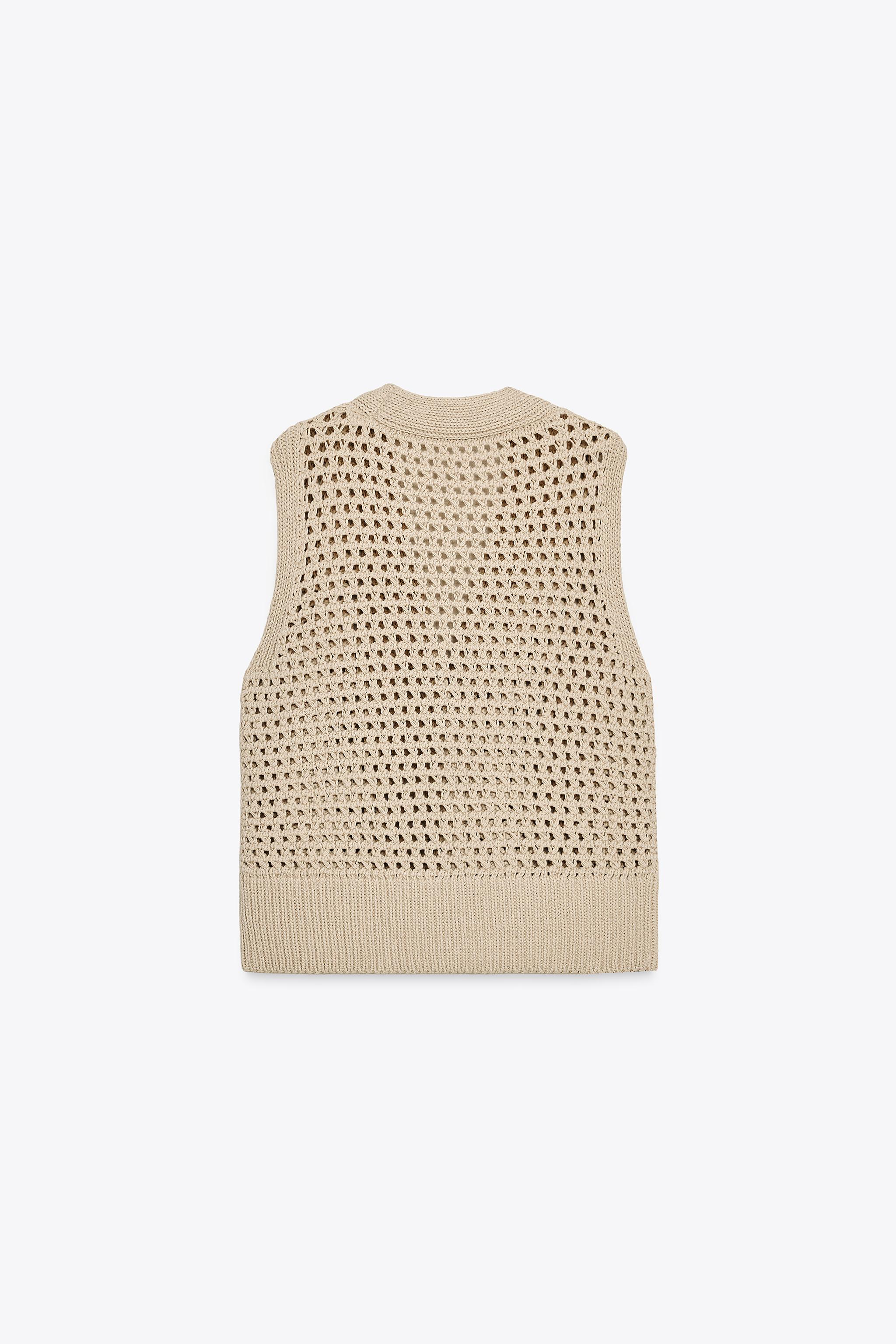 OPEN KNIT VEST