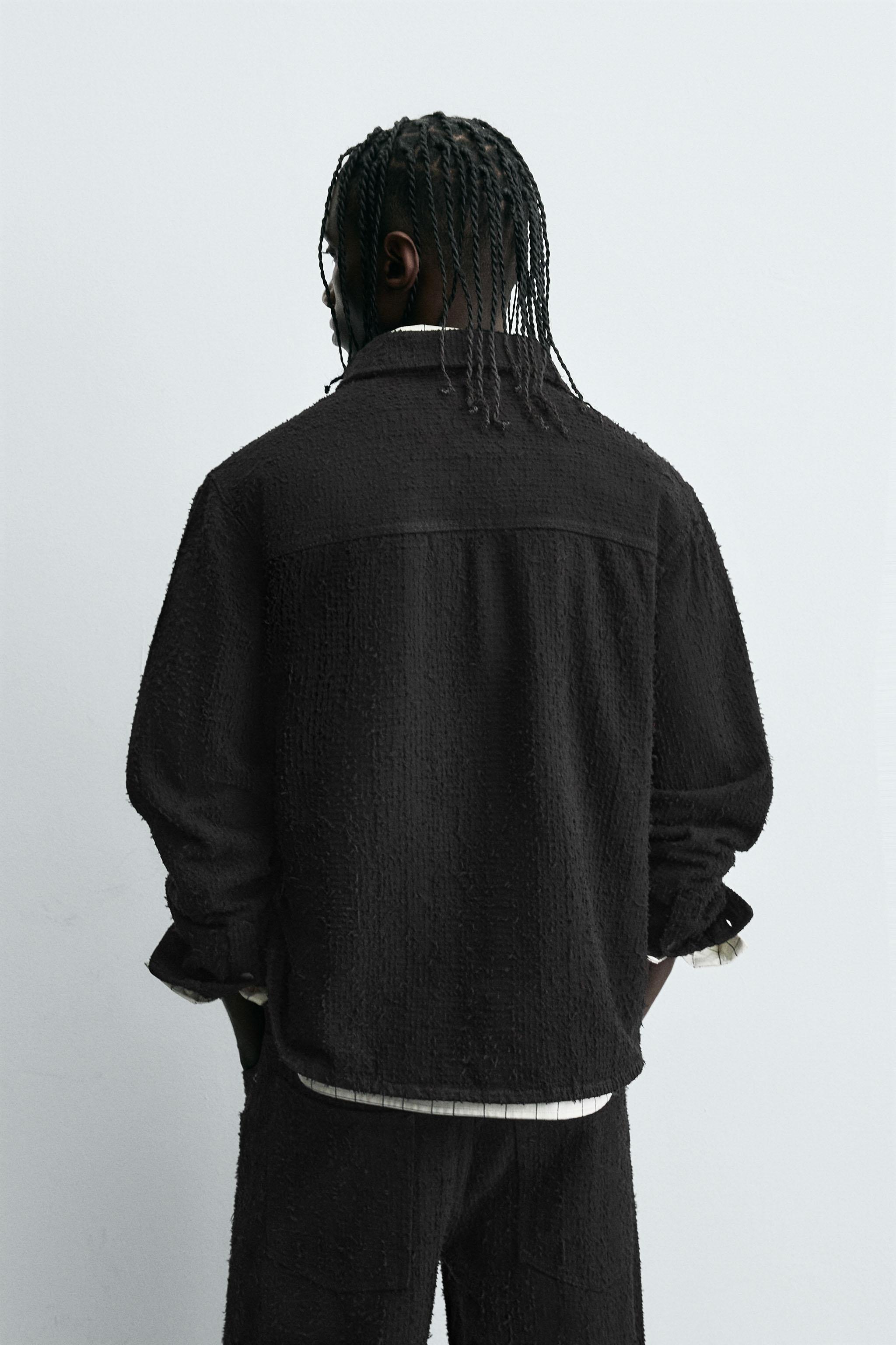 TEXTURED DENIM SHIRT