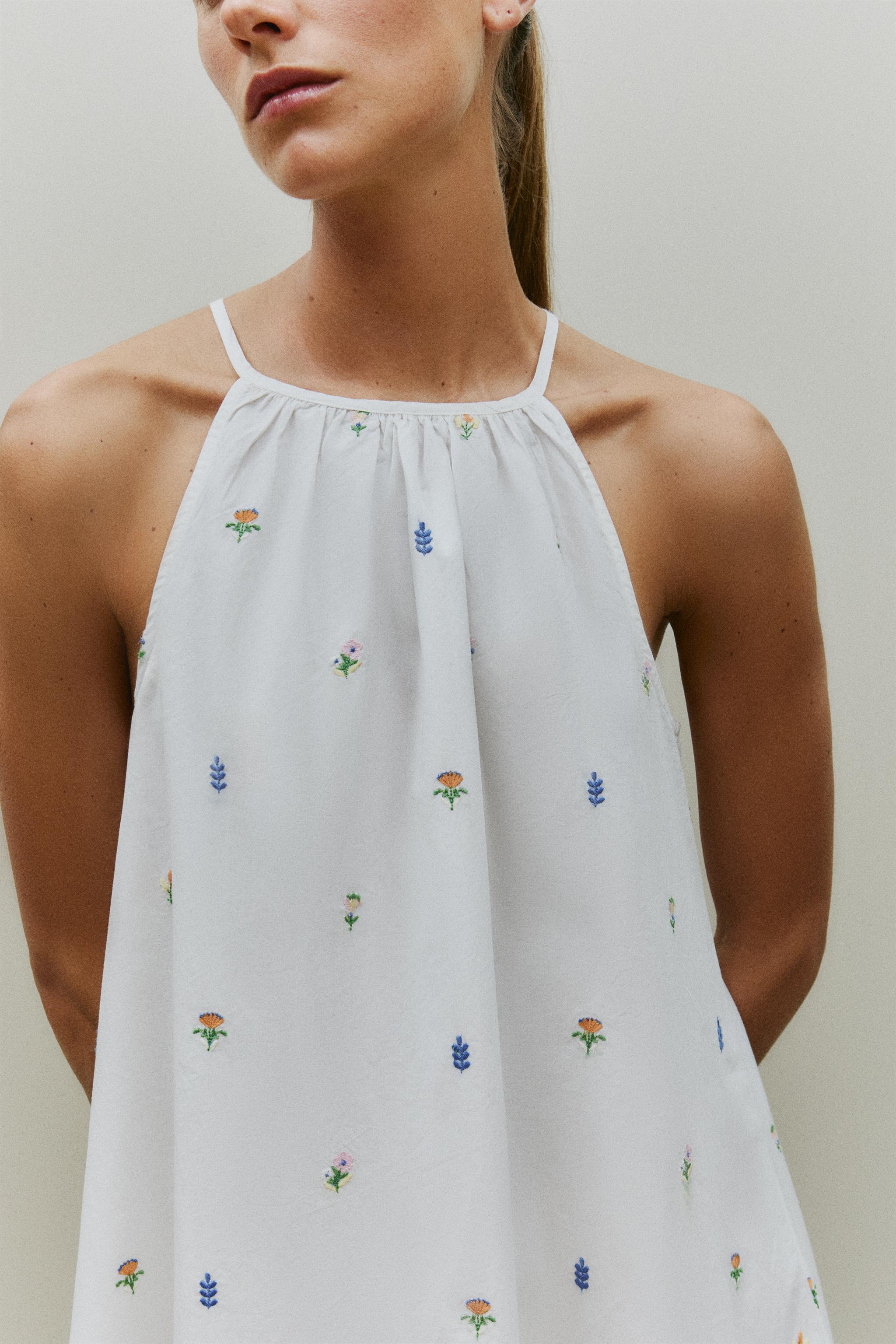 COTTON NIGHTGOWN WITH MINI FLOWERS