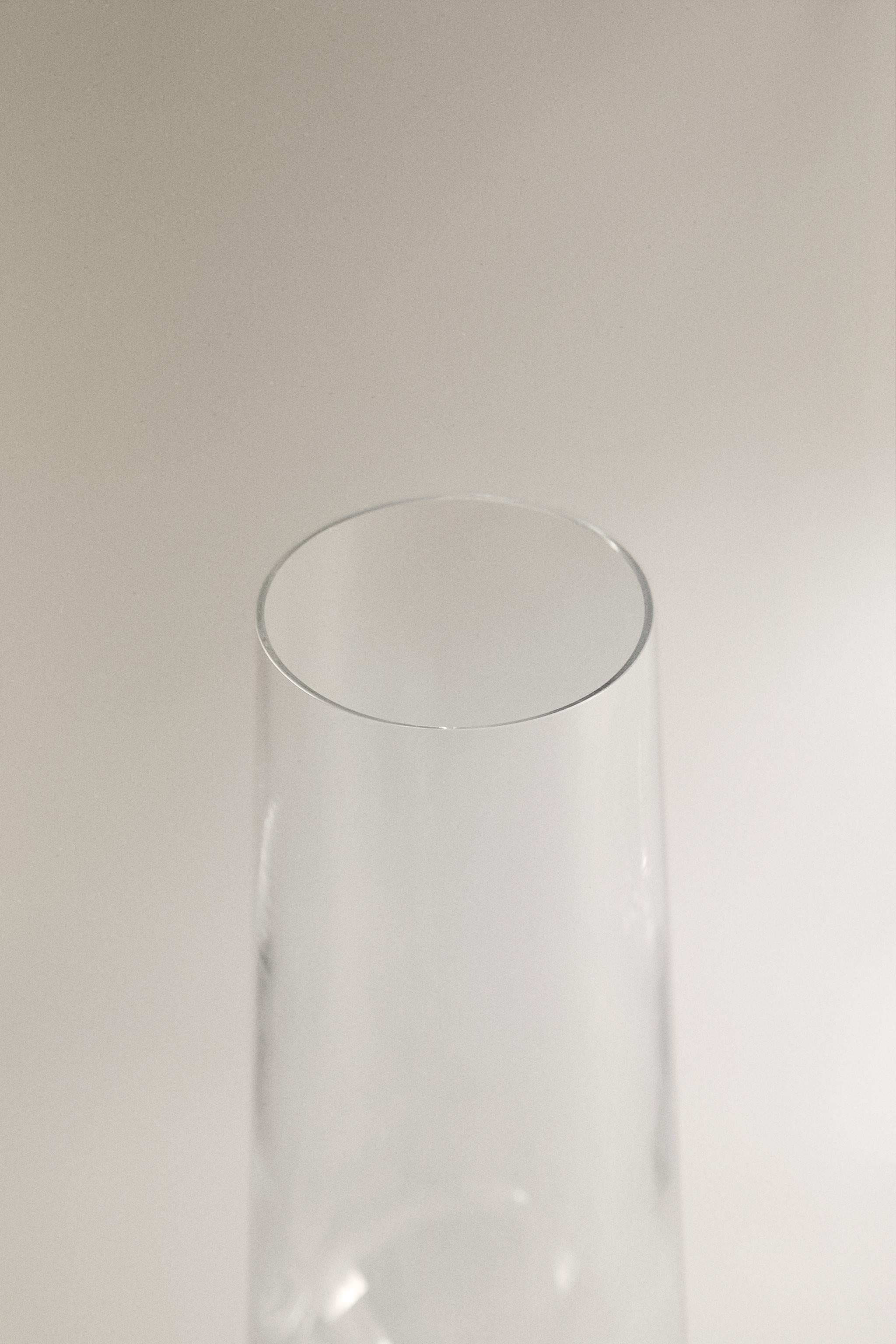 PLAIN BOHEMIA CRYSTAL FLUTE GLASS