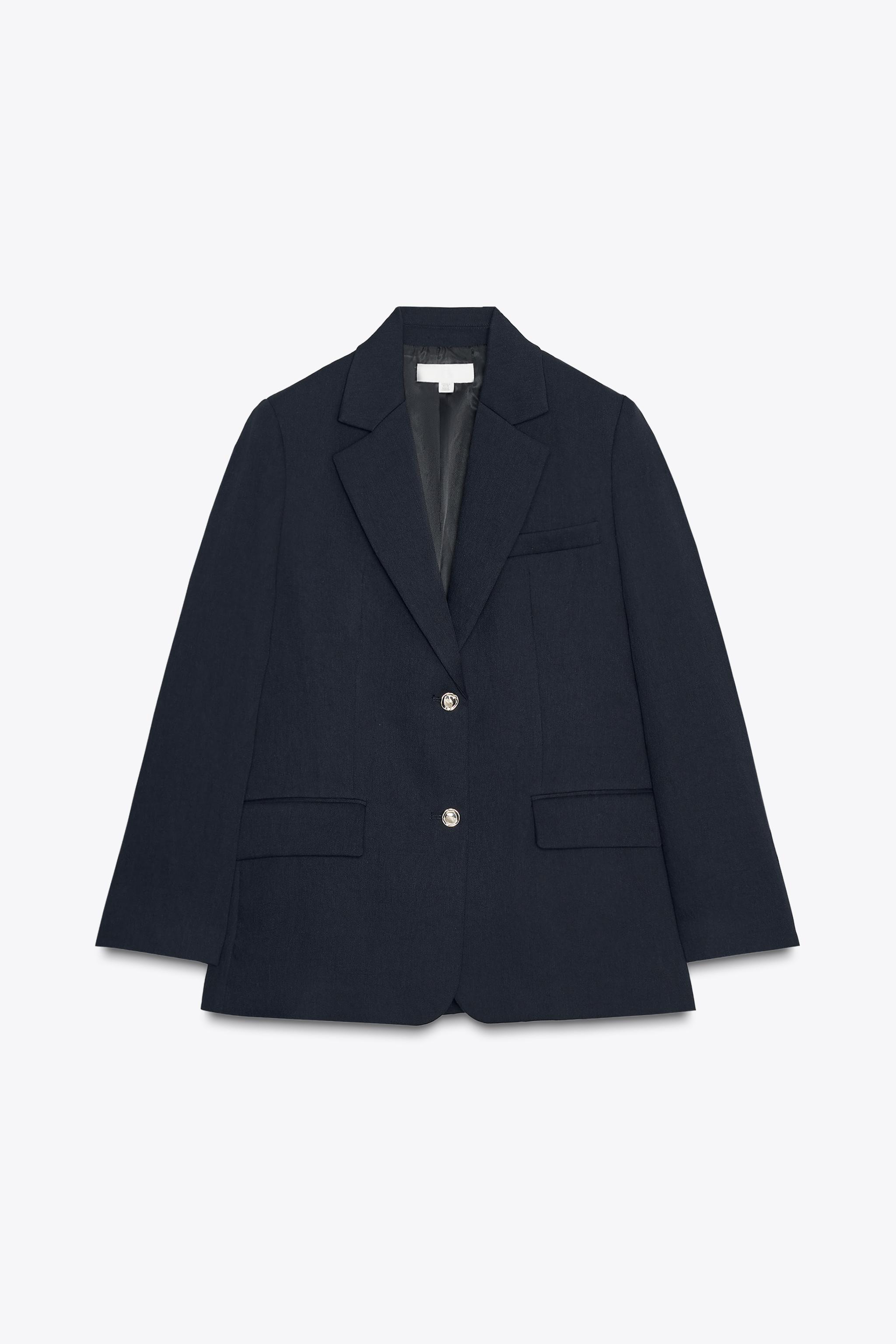 STRAIGHT CUT BUTTONED BLAZER