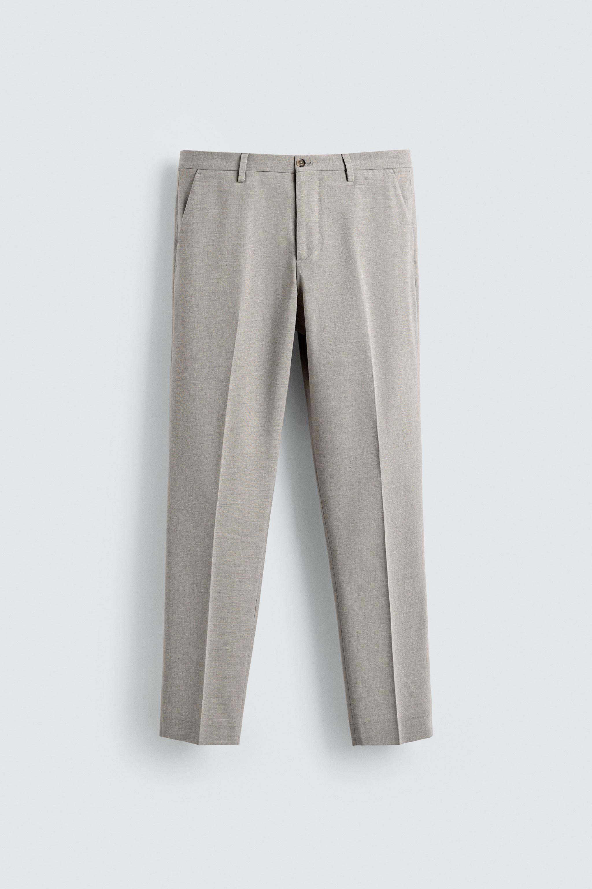 TEXTURED SUIT PANTS