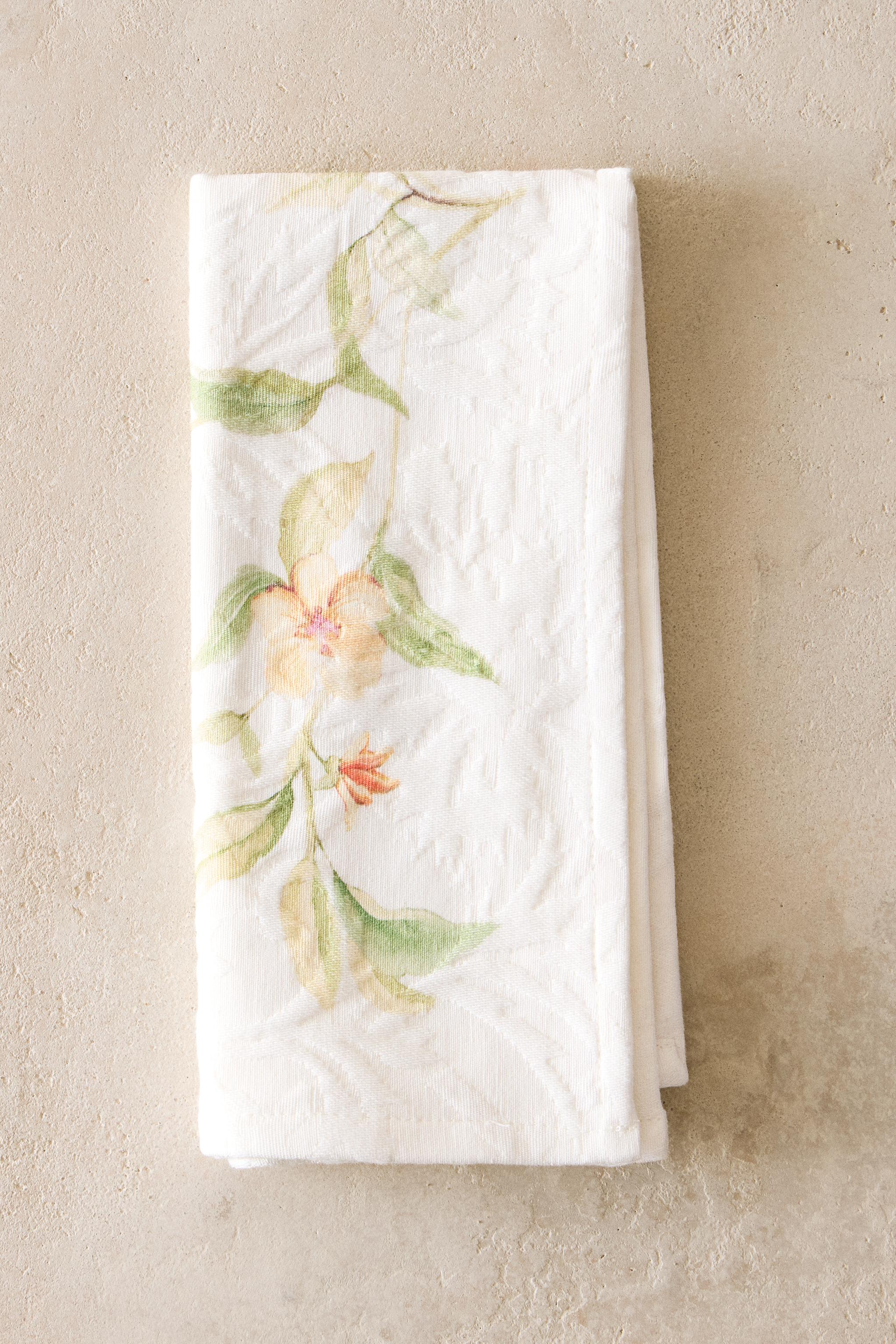 SET OF JACQUARD COTTON NAPKINS WITH PEARS (SET OF 2)