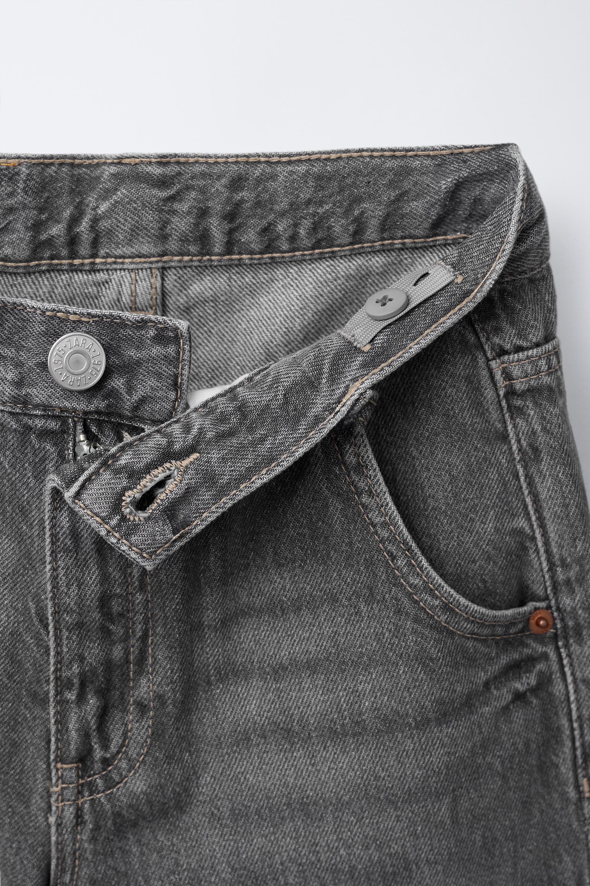 SEAMED WIDE LEG JEANS