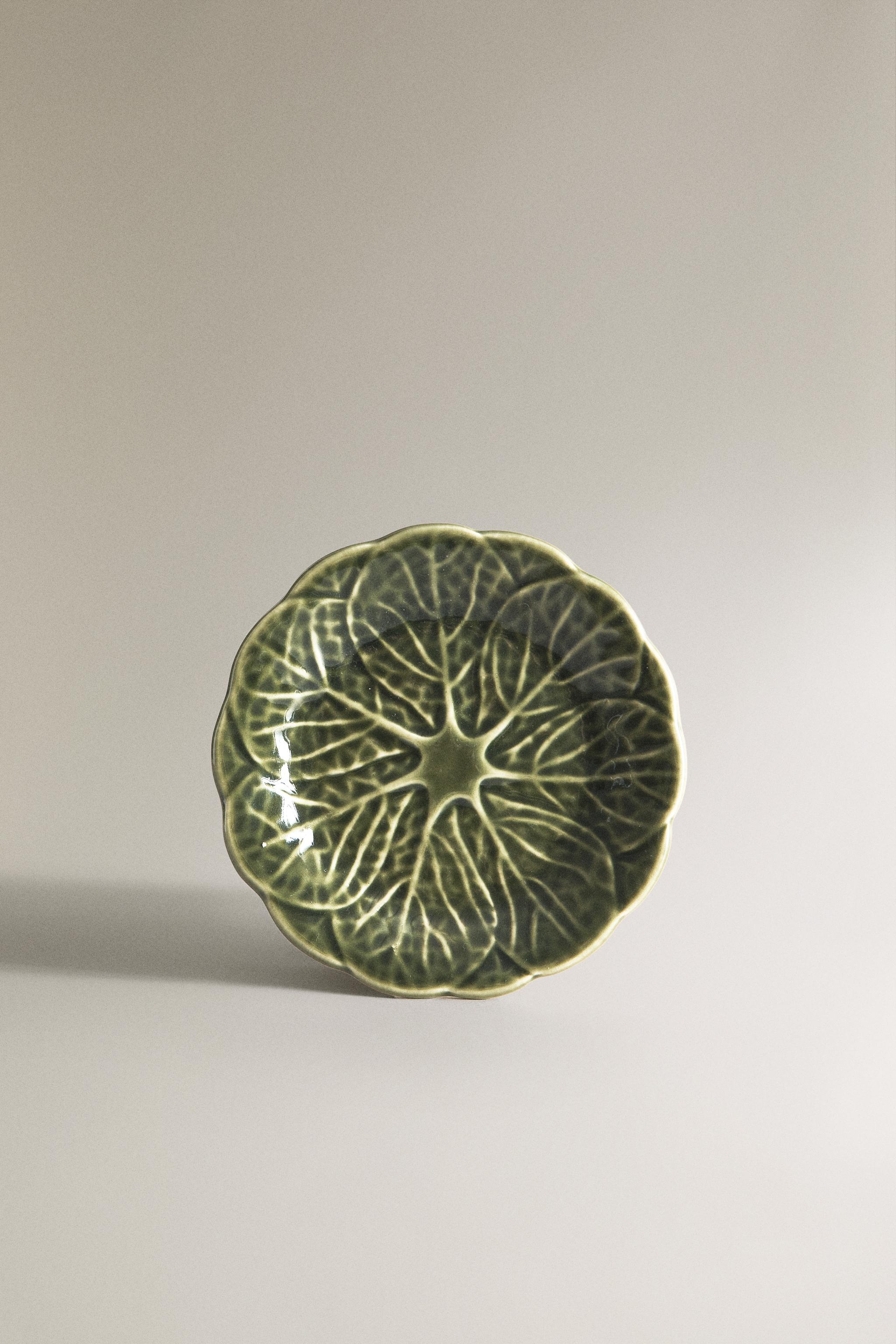 STONEWARE CABBAGE  SIDE PLATE