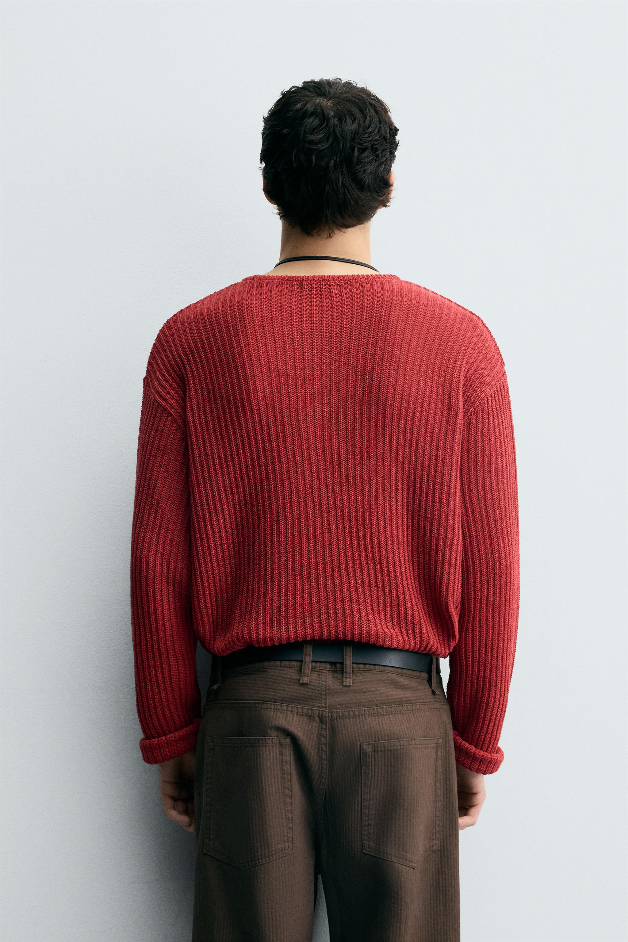 TEXTURED KNIT SWEATER