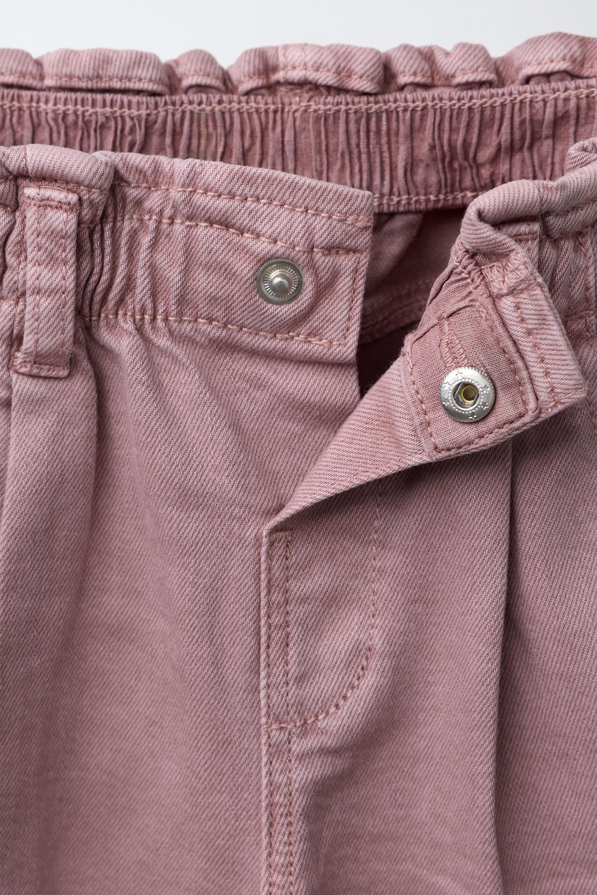HEART POCKET TWILL BAGGY PANTS