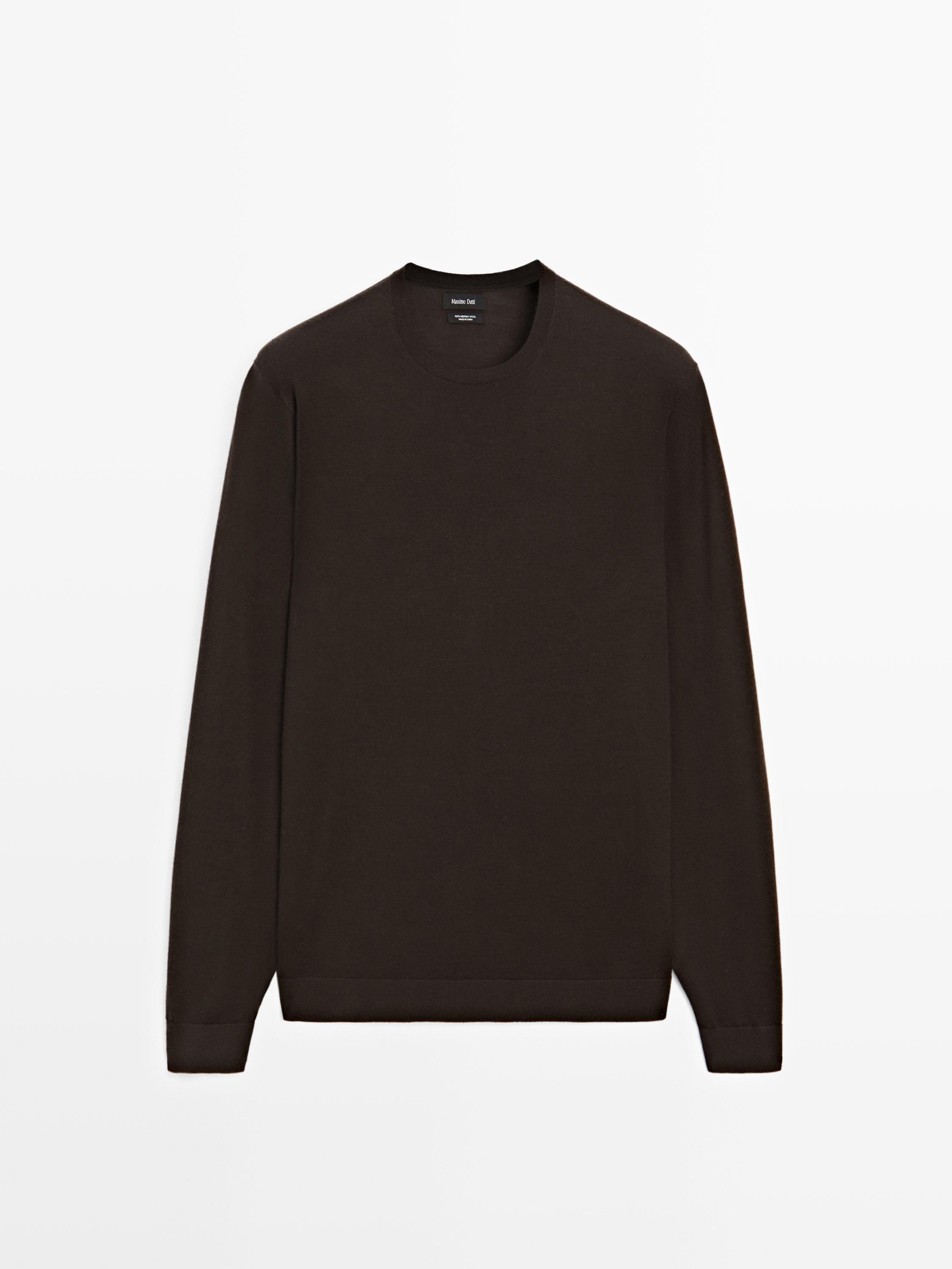 100% merino wool knit sweater