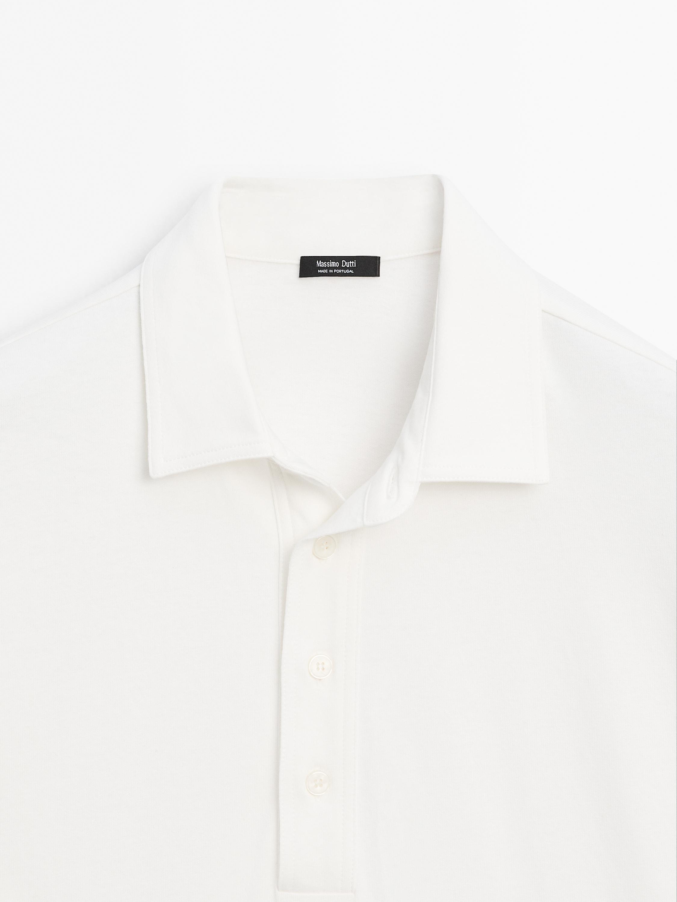 100% cotton long sleeve polo shirt