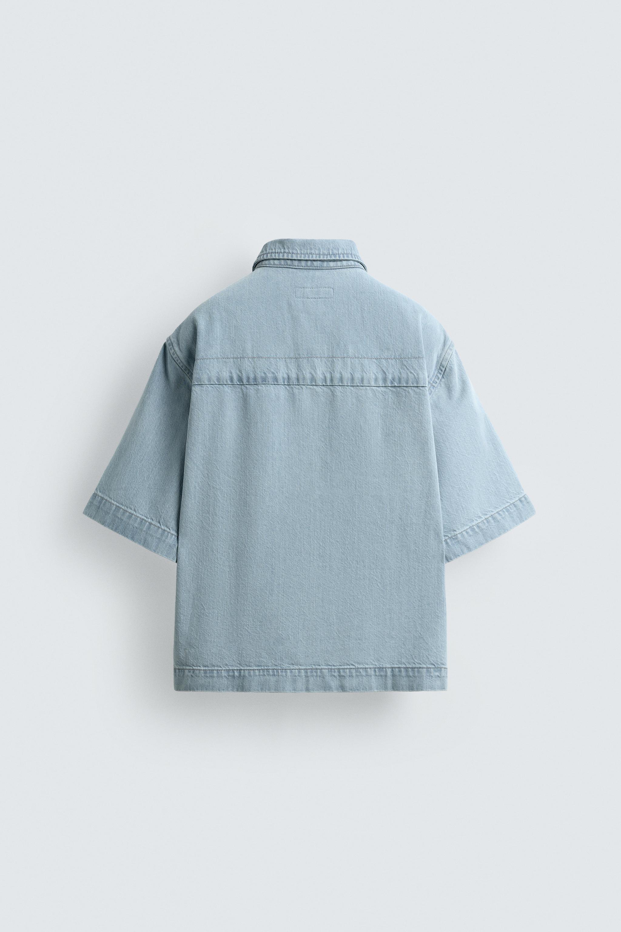 SHORT SLEEVE DENIM SHIRT
