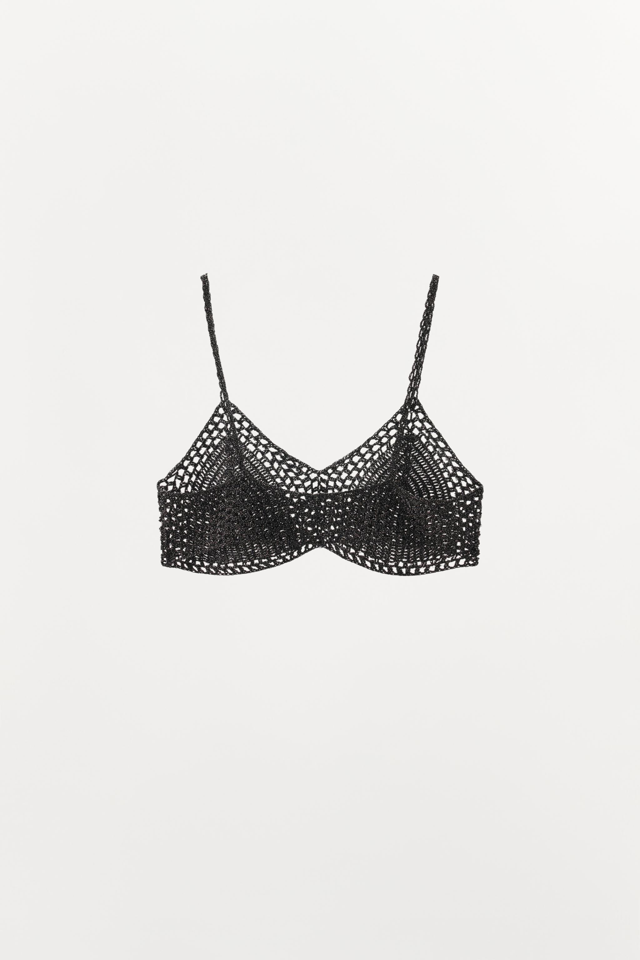 METALLIC THREAD CROCHET BRALETTE
