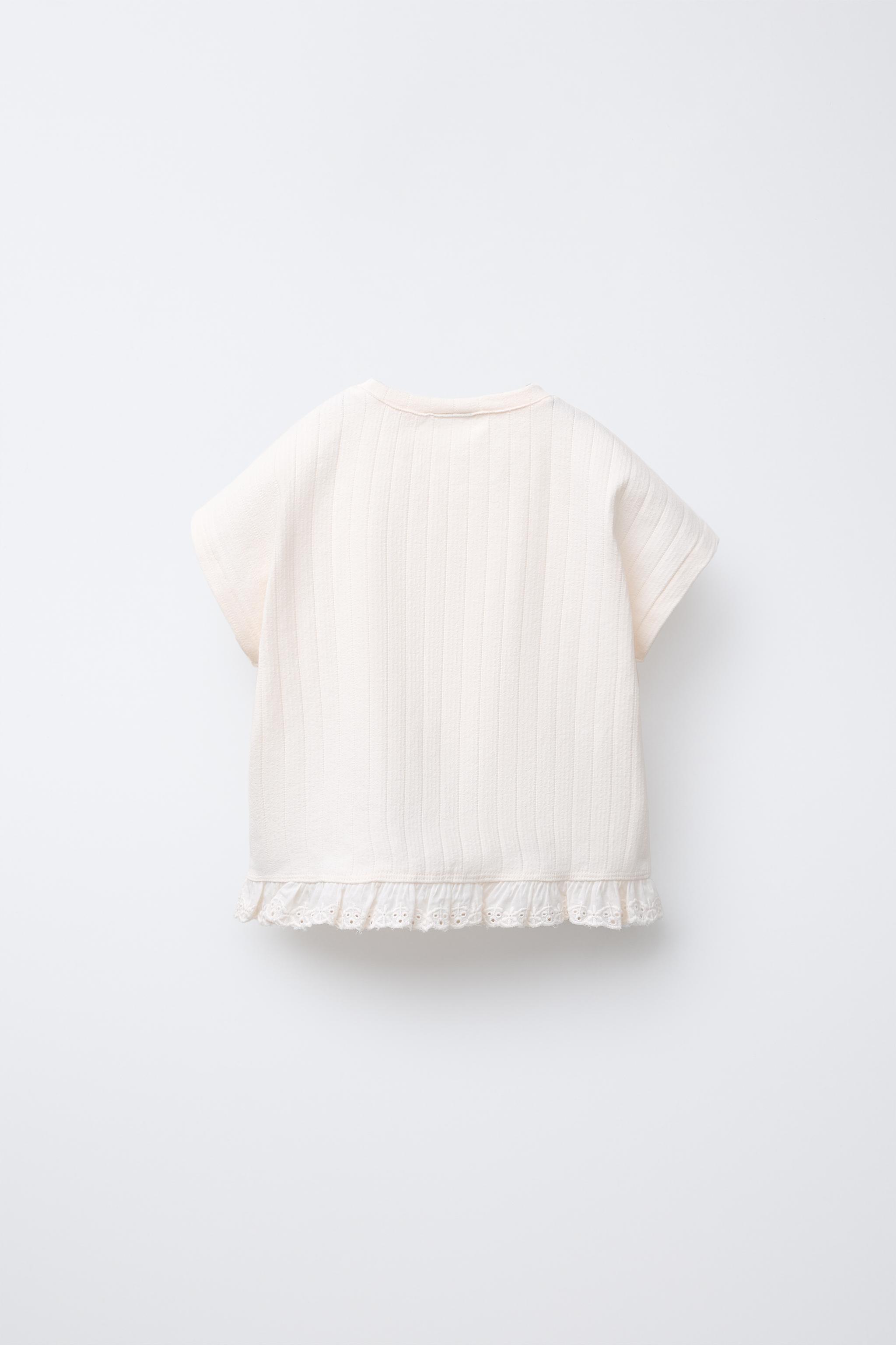 SWISS EMBROIDERY JACQUARD T-SHIRT