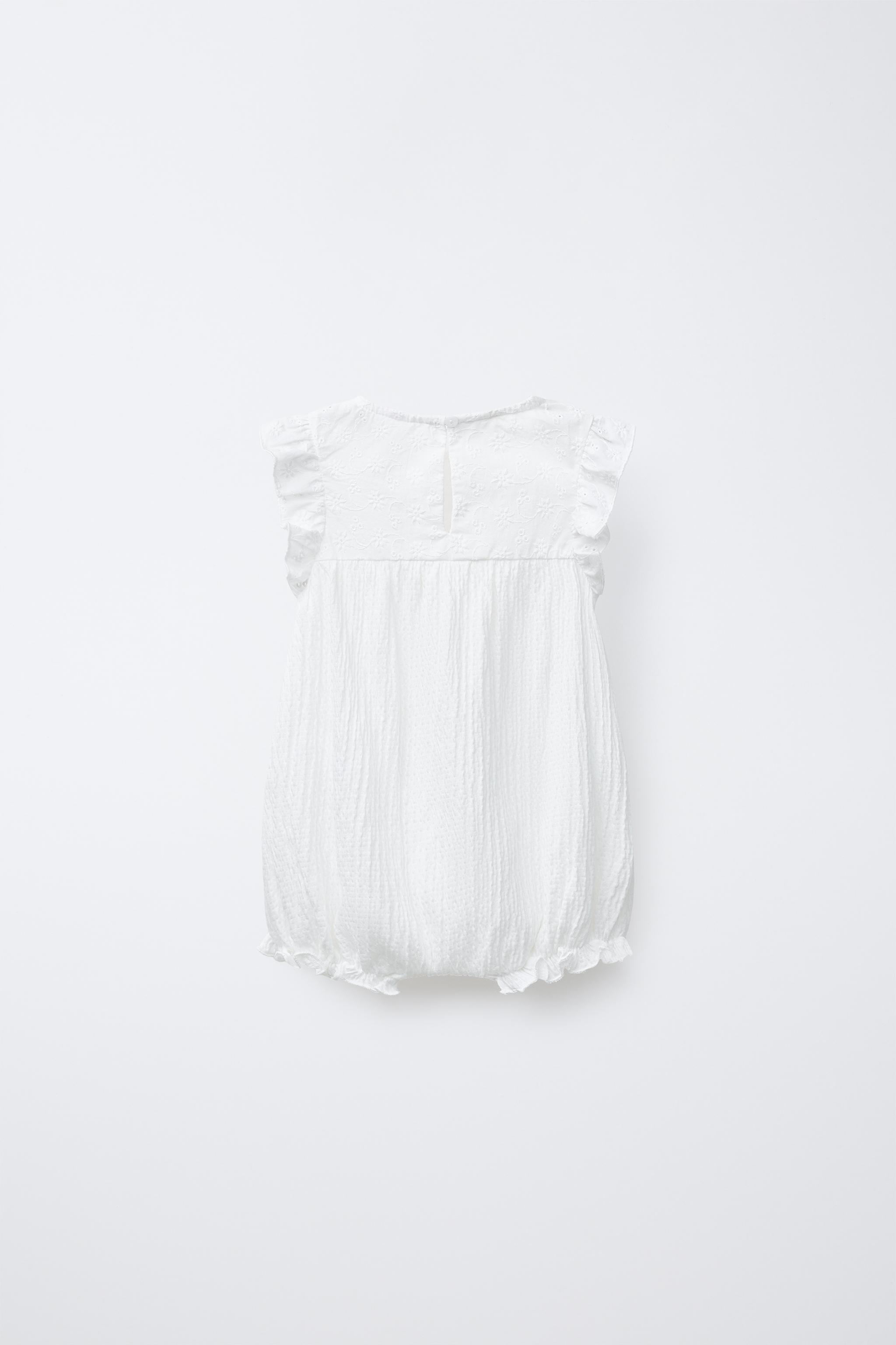 SWISS EMBROIDERED TEXTURED ROMPER