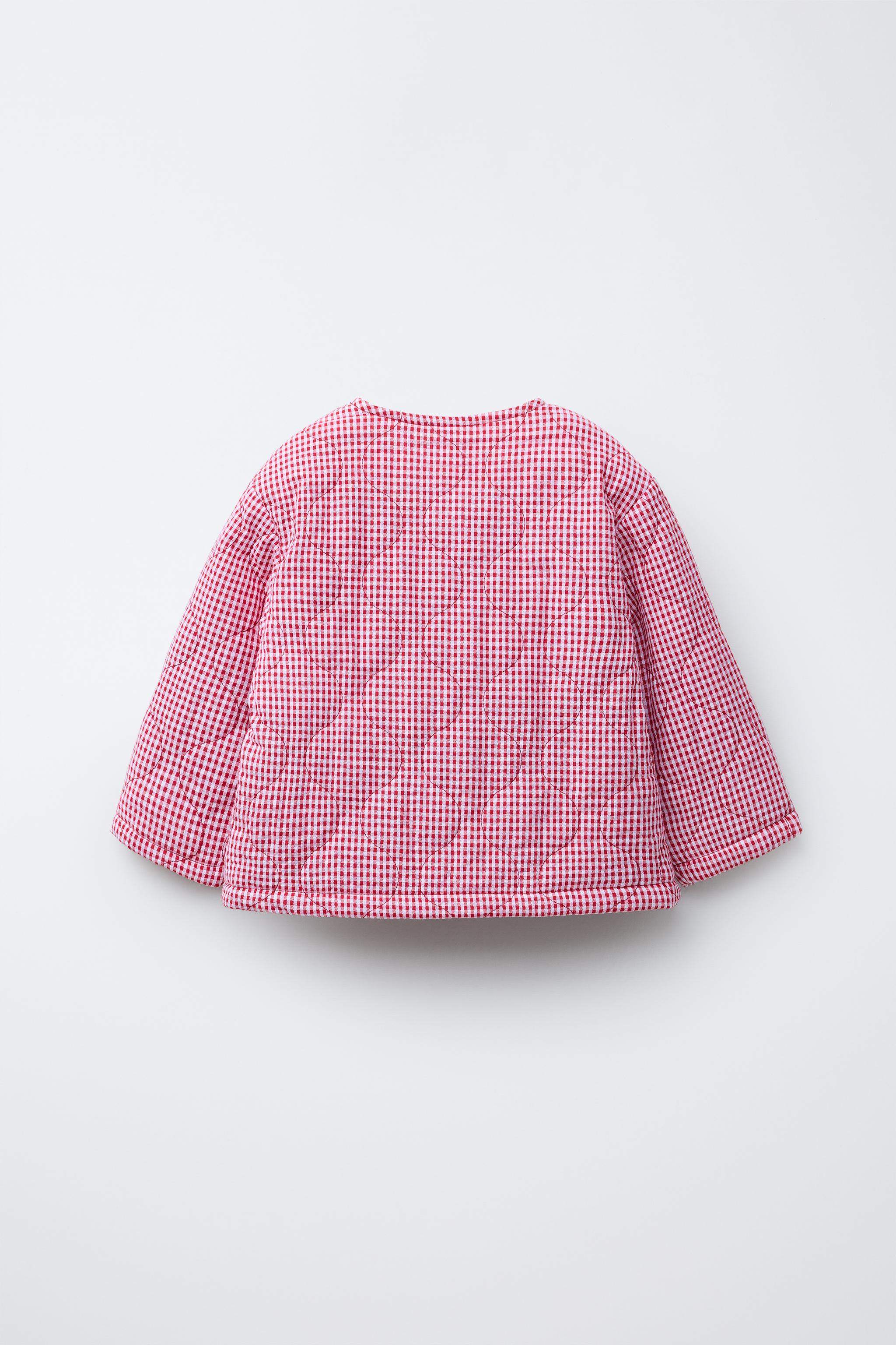 GINGHAM PRINT QUILTED JACKET