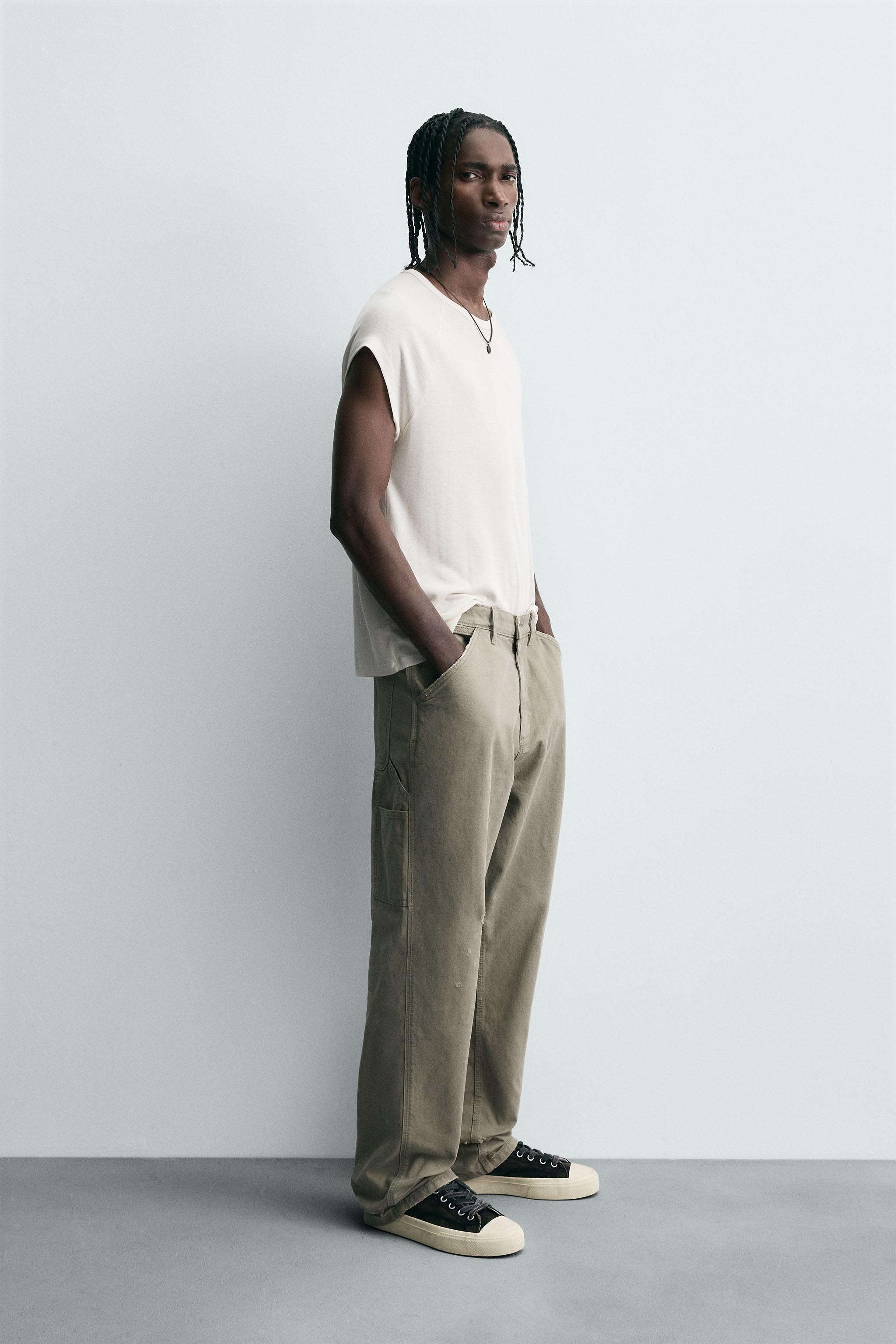 WASHED EFFECT CARPENTER PANTS