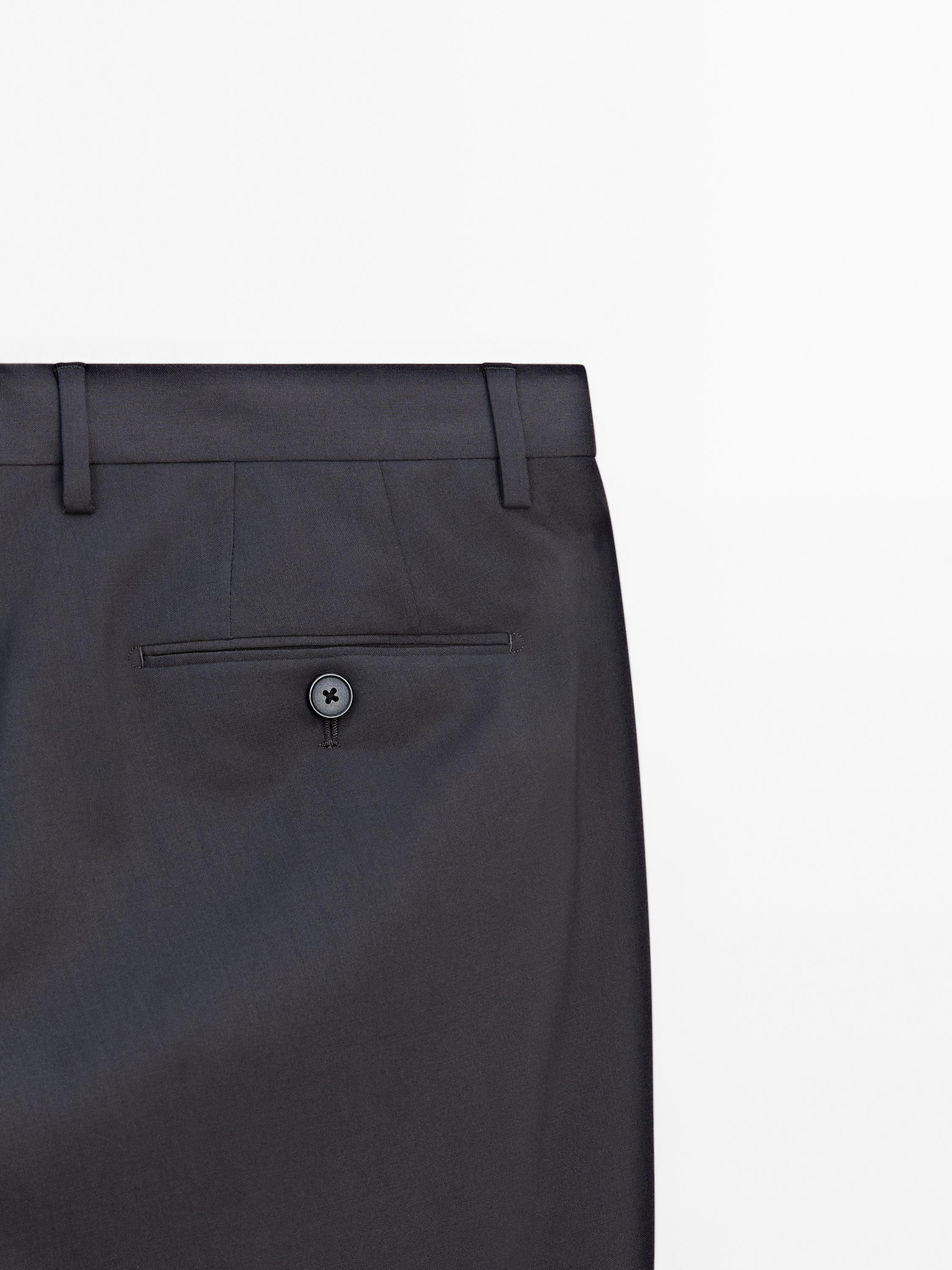 100% wool suit trousers