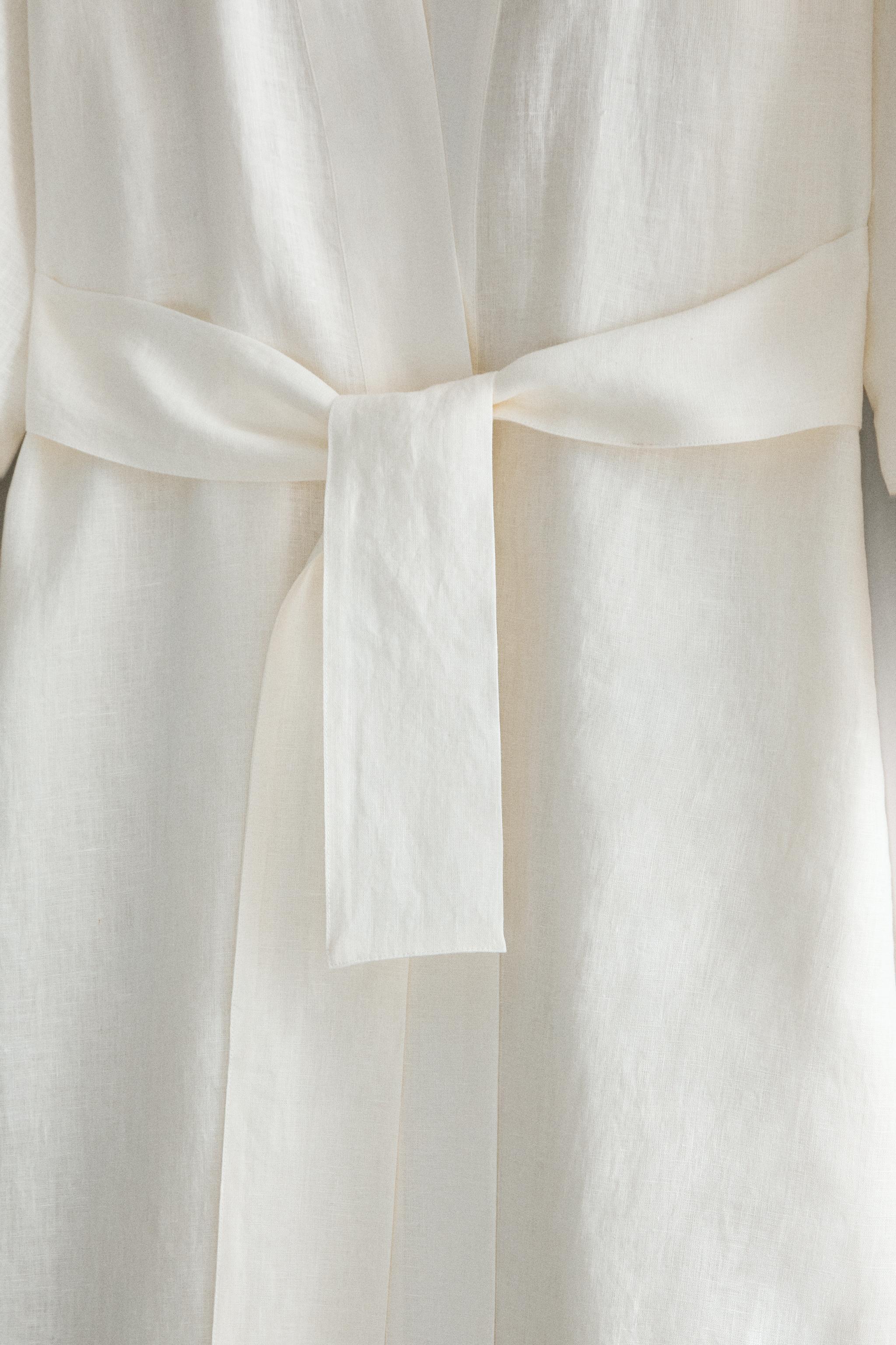 LINEN ROBE WITH BELT