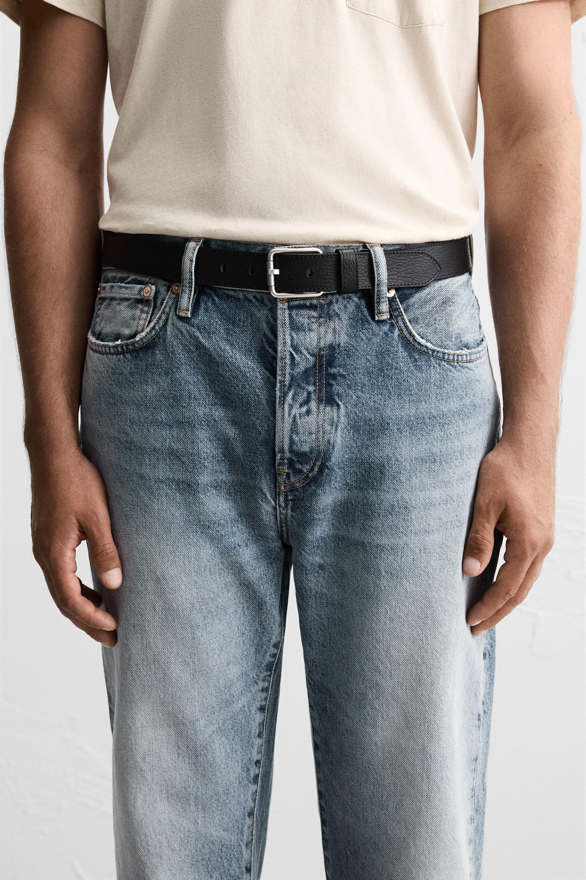 TOPSTITCH LEATHER BELT