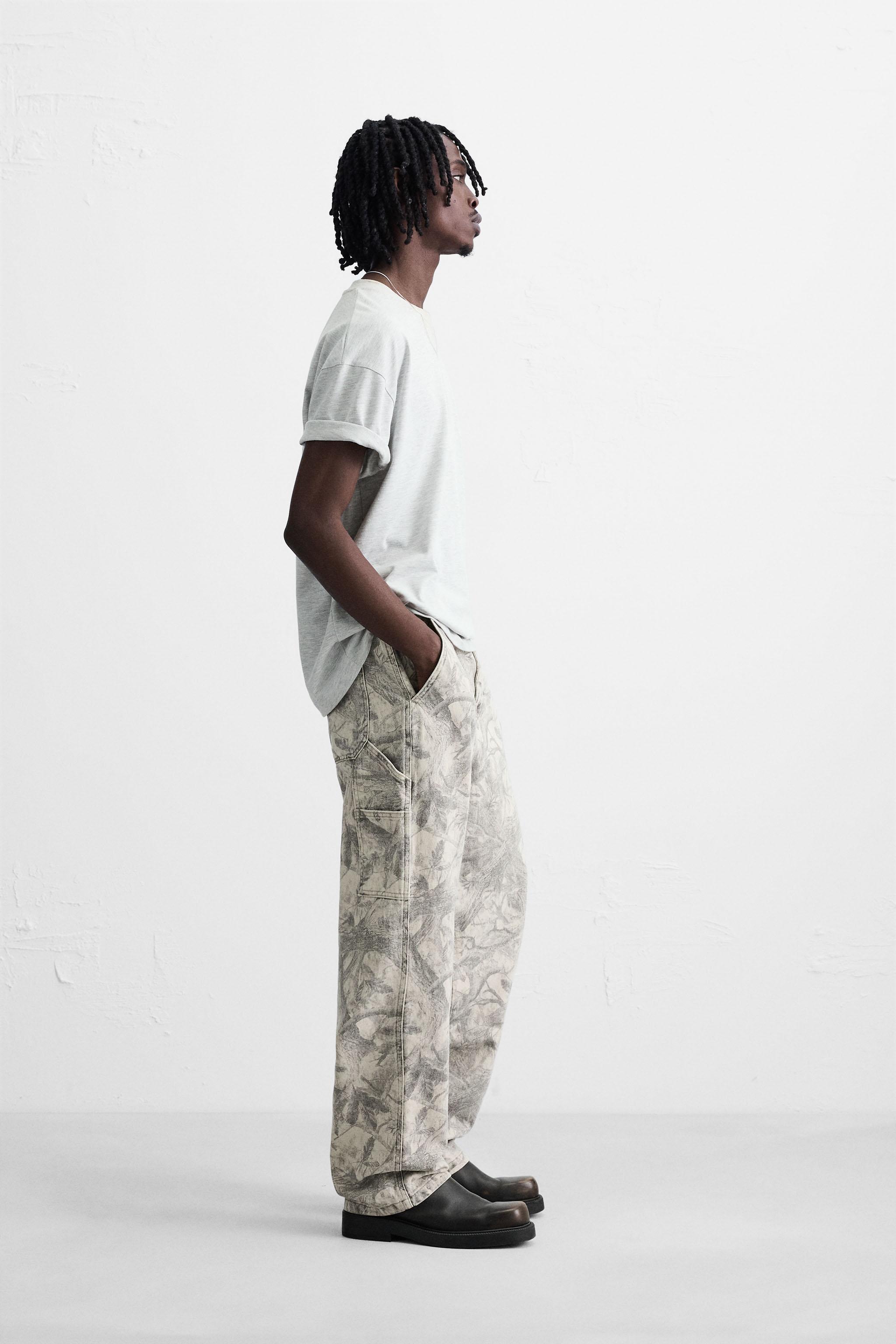 ABSTRACT PRINT CARPENTER PANTS