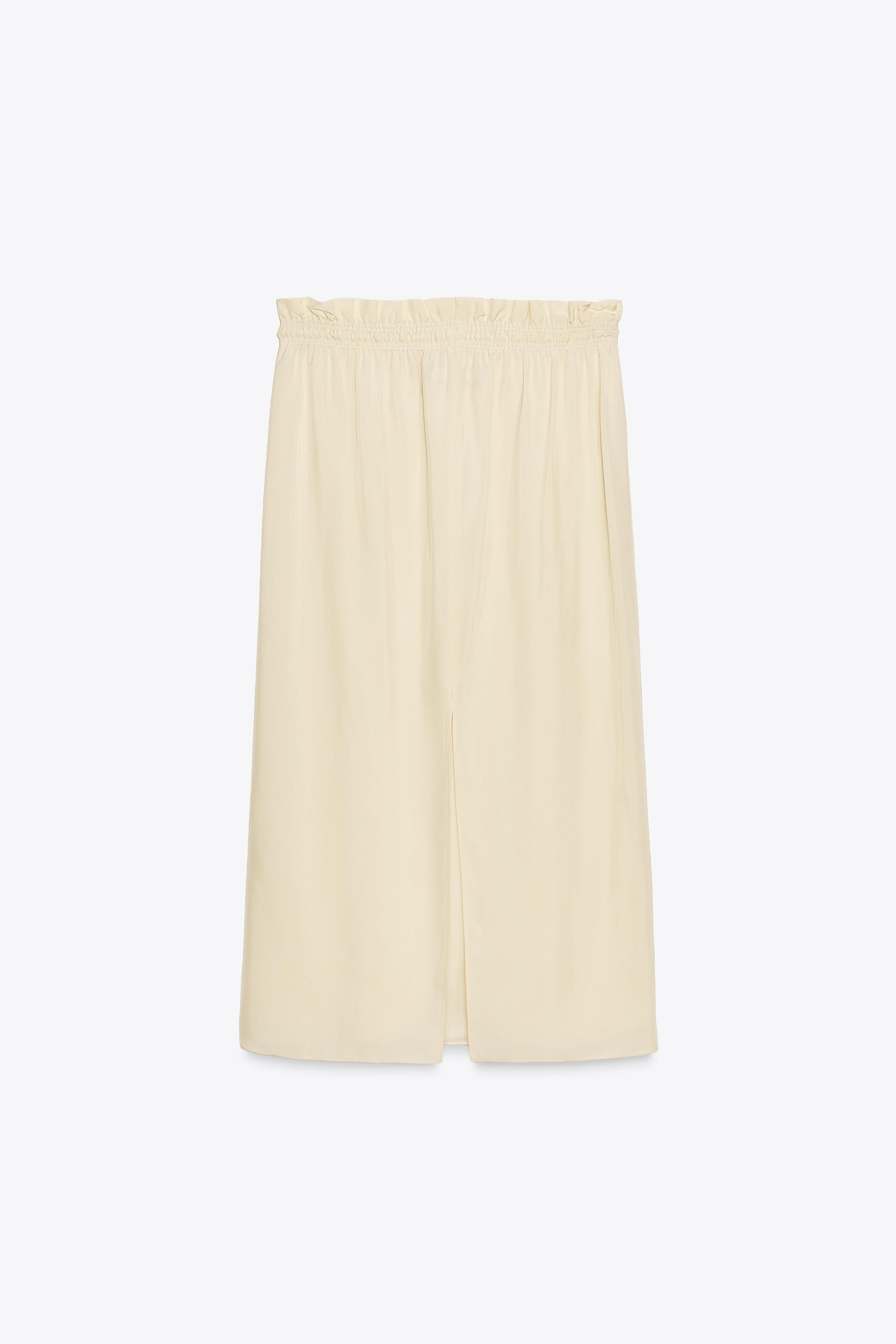 DRAWSTRING MIDI SKIRT ZW COLLECTION