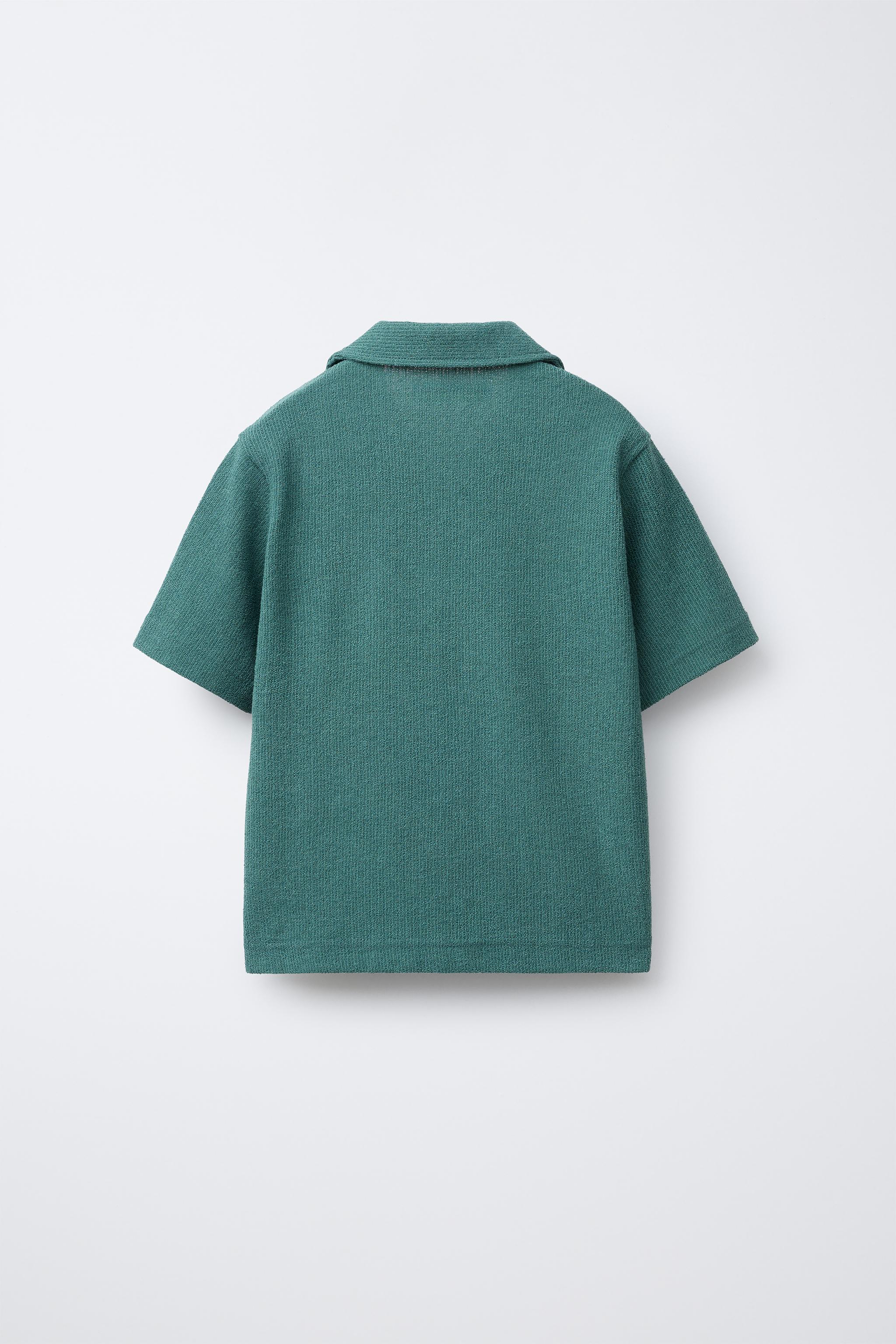 RUSTIC TOWEL EFFECT BOWLING SHIRT