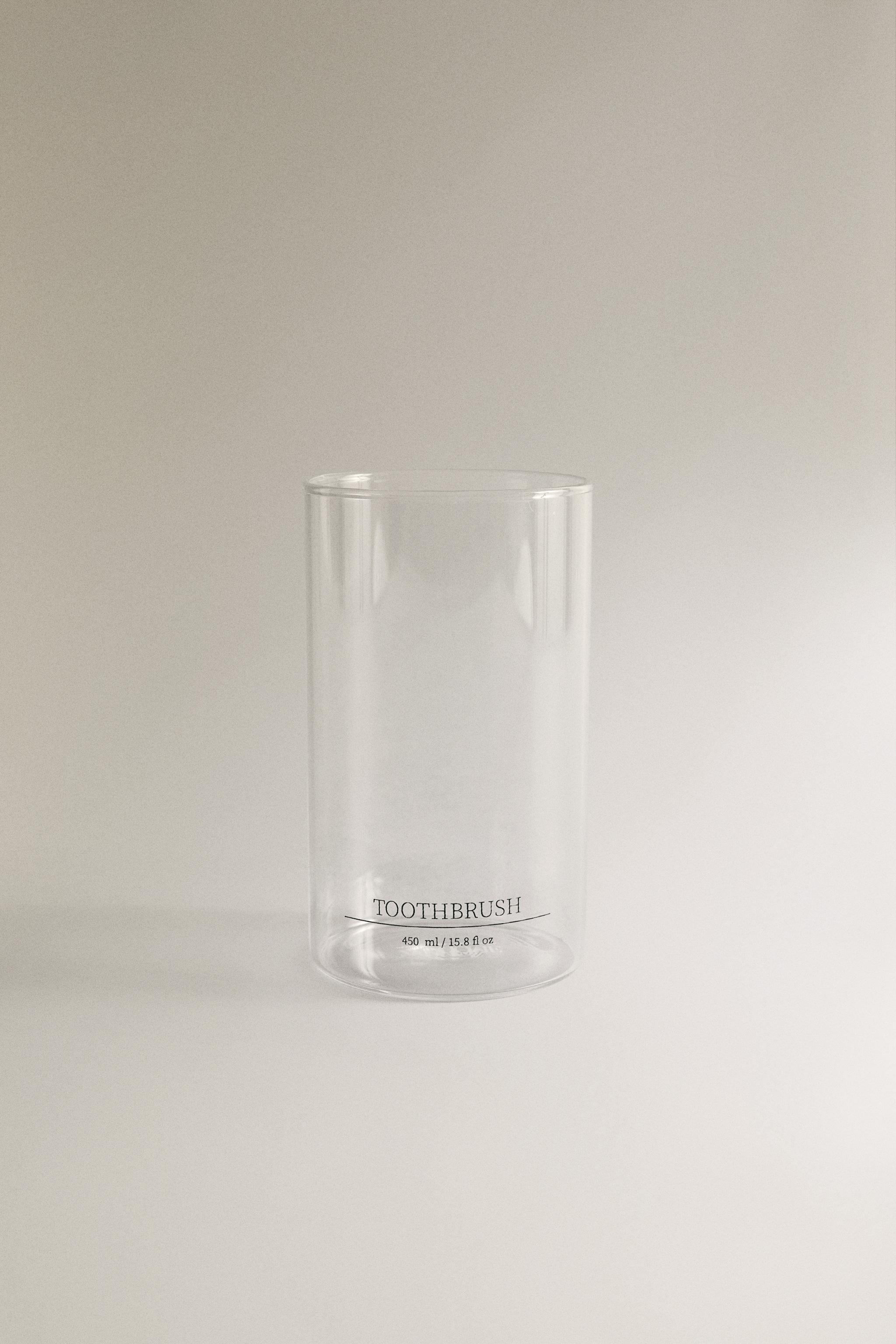 BOROSILICATE TOOTHBRUSH GLASS TEXT