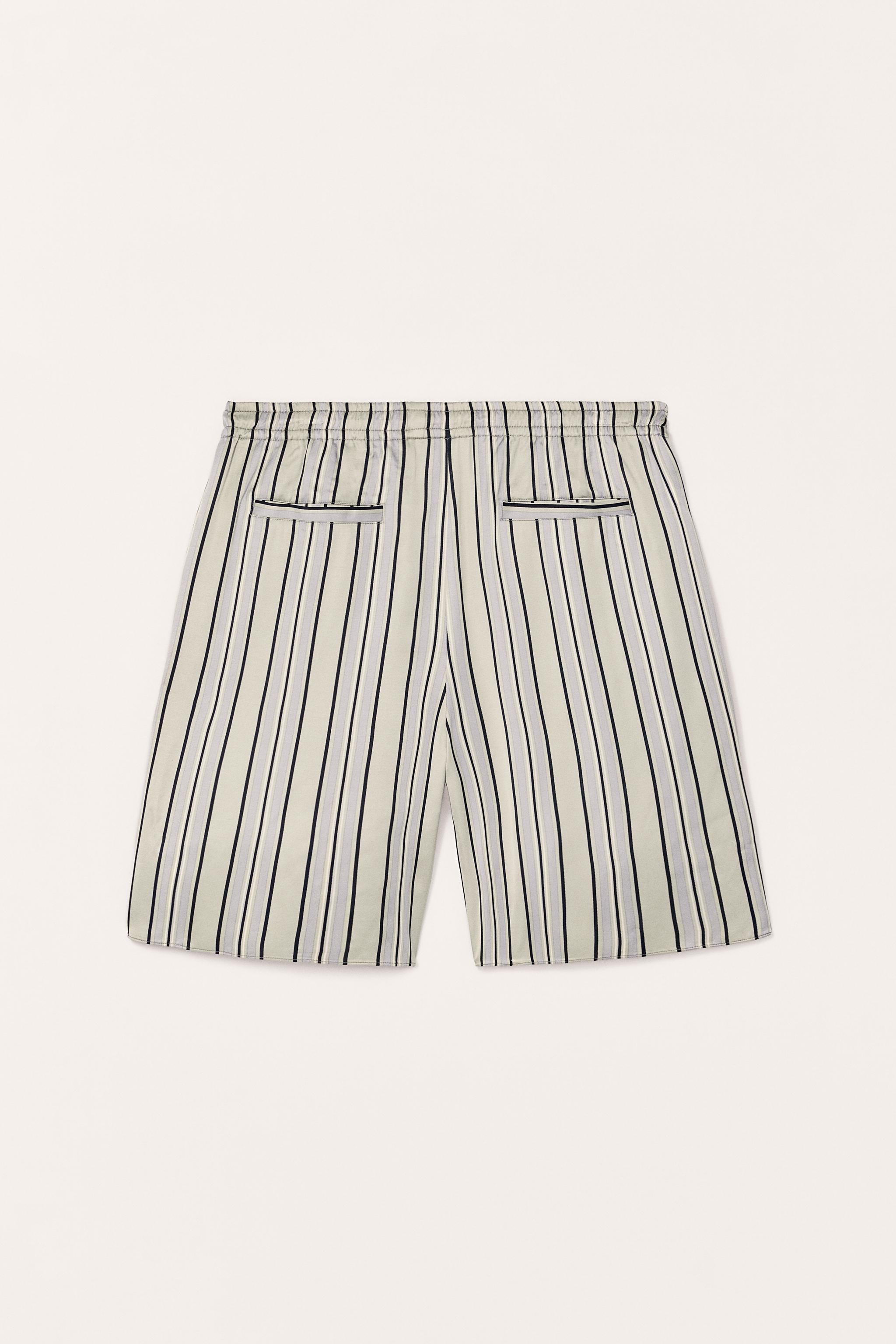 STRIPED RELAXED FIT BERMUDA SHORTS LIMITED EDITION