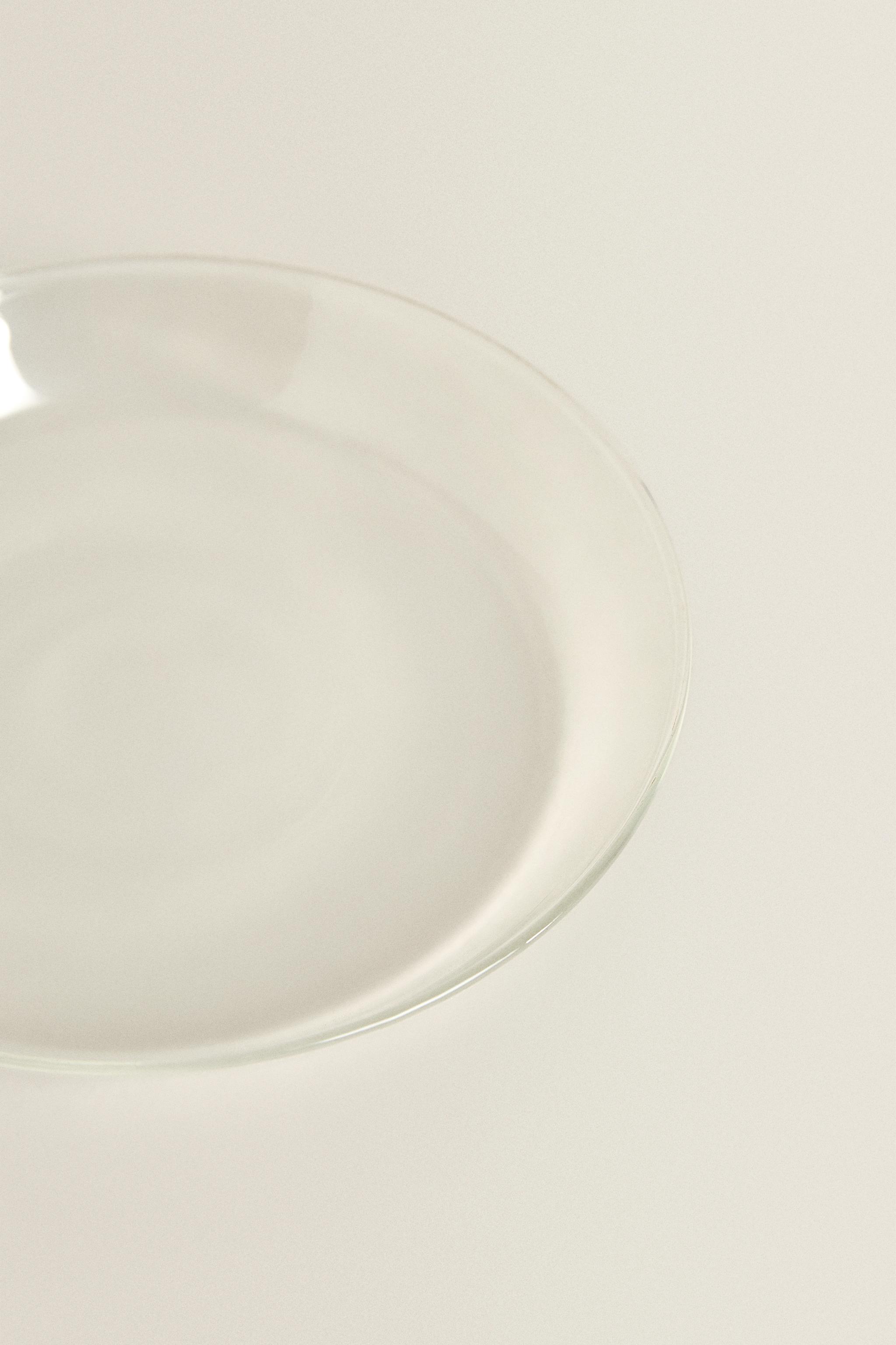 BOROSILICATE GLASS SIDE PLATE WITH RIM