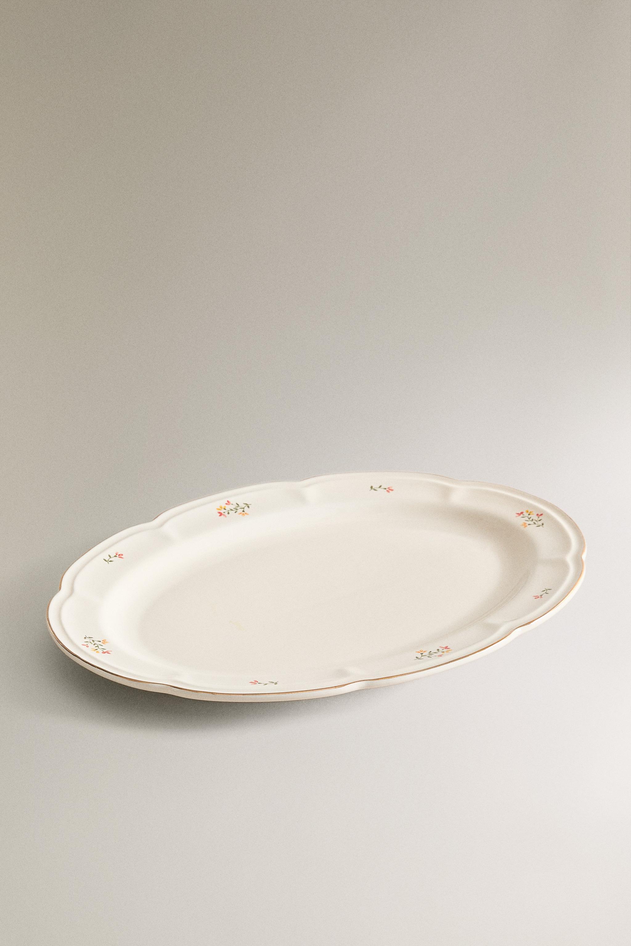 FLORAL PORCELAIN SERVING DISH