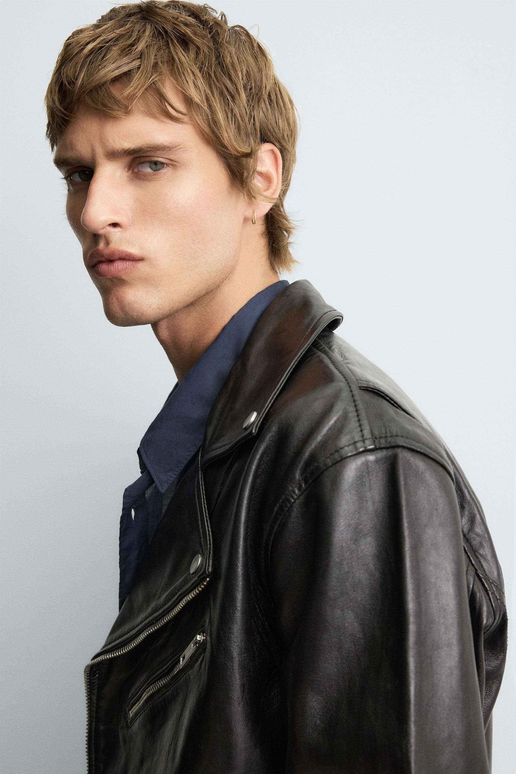 LEATHER BIKER JACKET