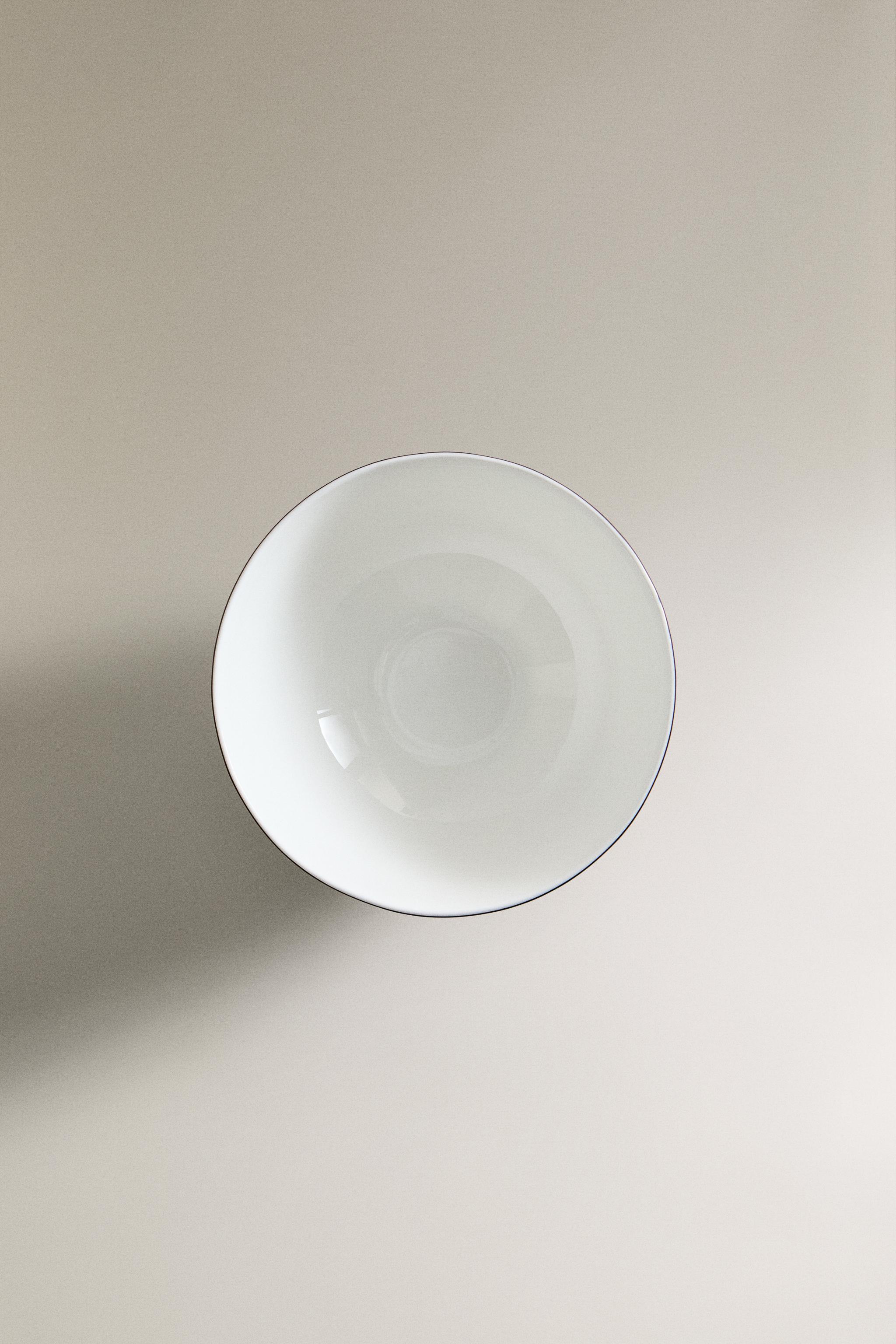 BONE CHINA MINI BOWL WITH BLACK RIM
