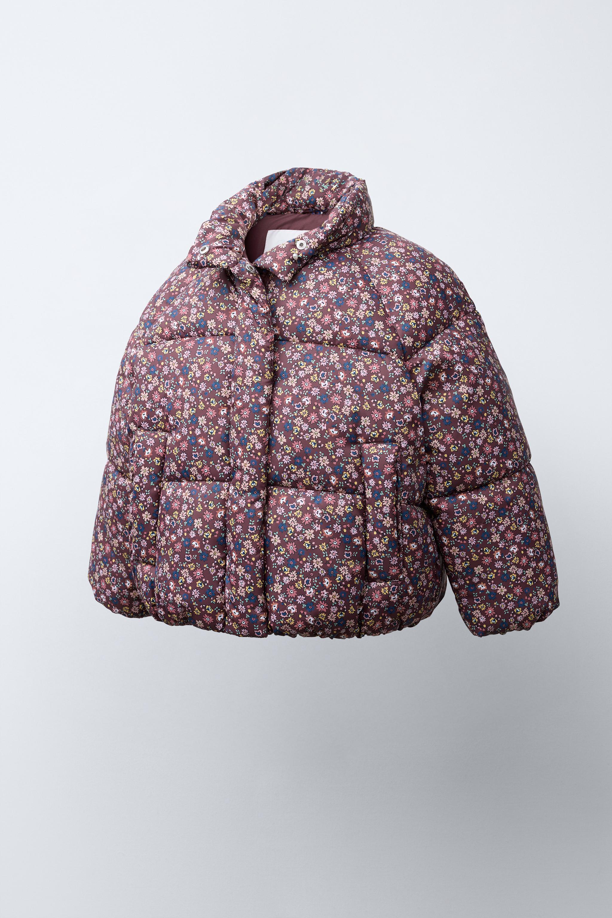 FLOWER PRINT PUFFER JACKET