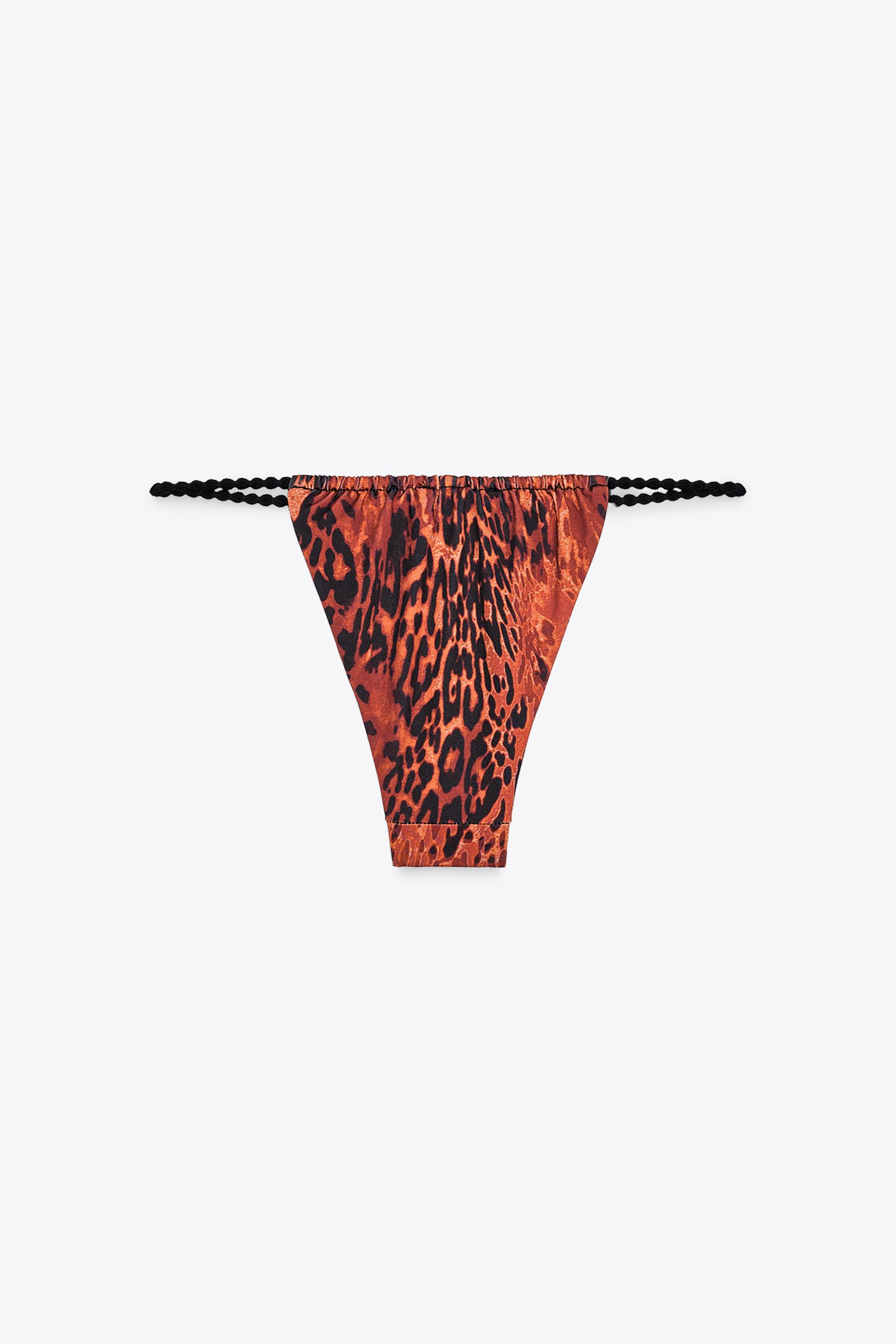 CONTRAST PRINTED BIKINI BOTTOMS