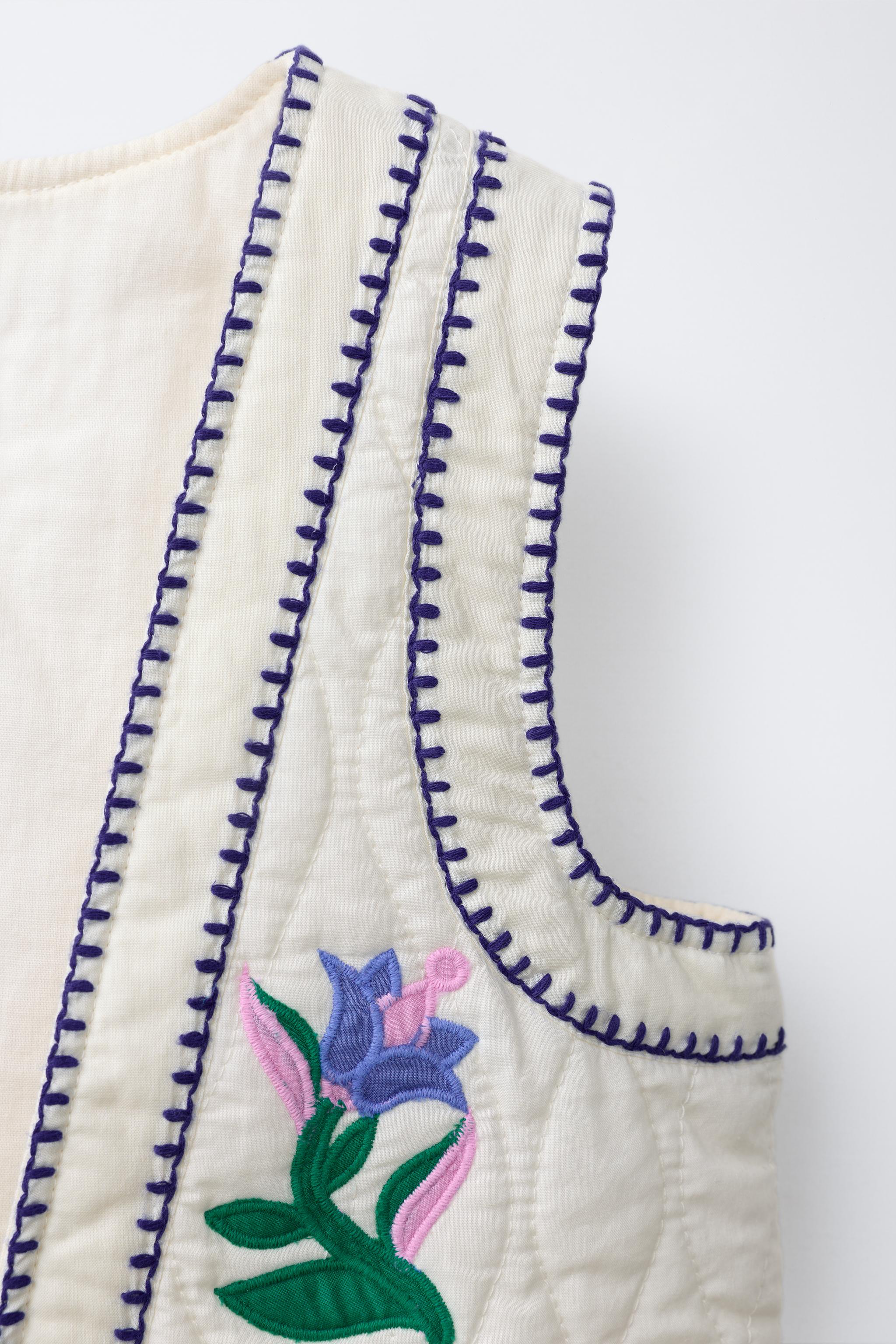 TULIP EMBROIDERY VEST