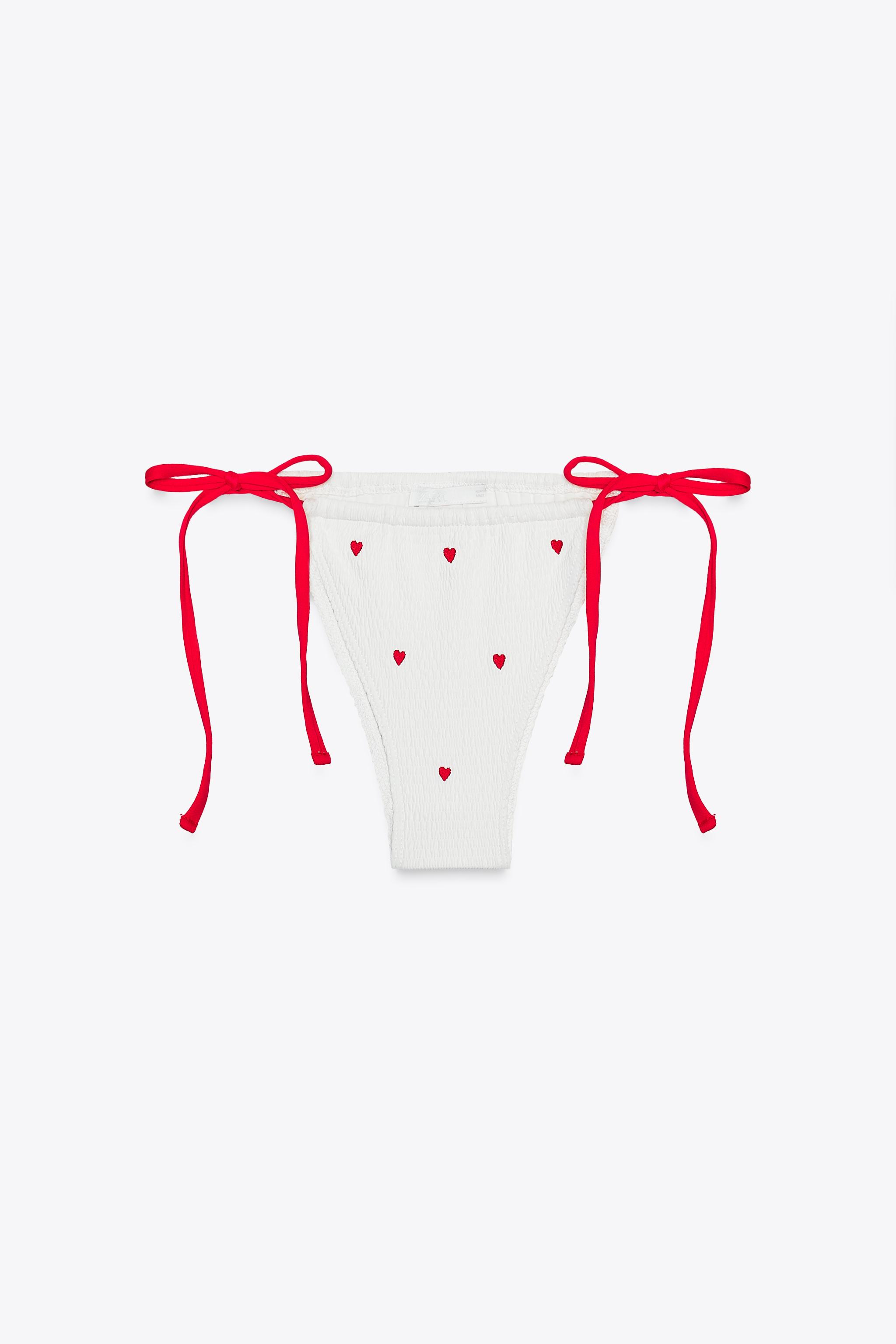 EMBROIDERED ELASTIC BIKINI BOTTOMS