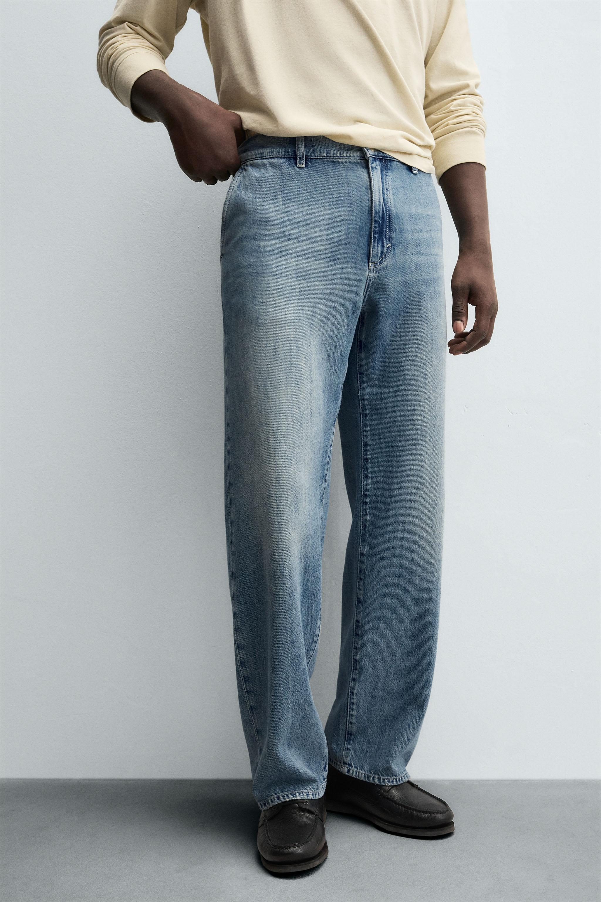 STRAIGHT FIT DENIM CHINO PANTS