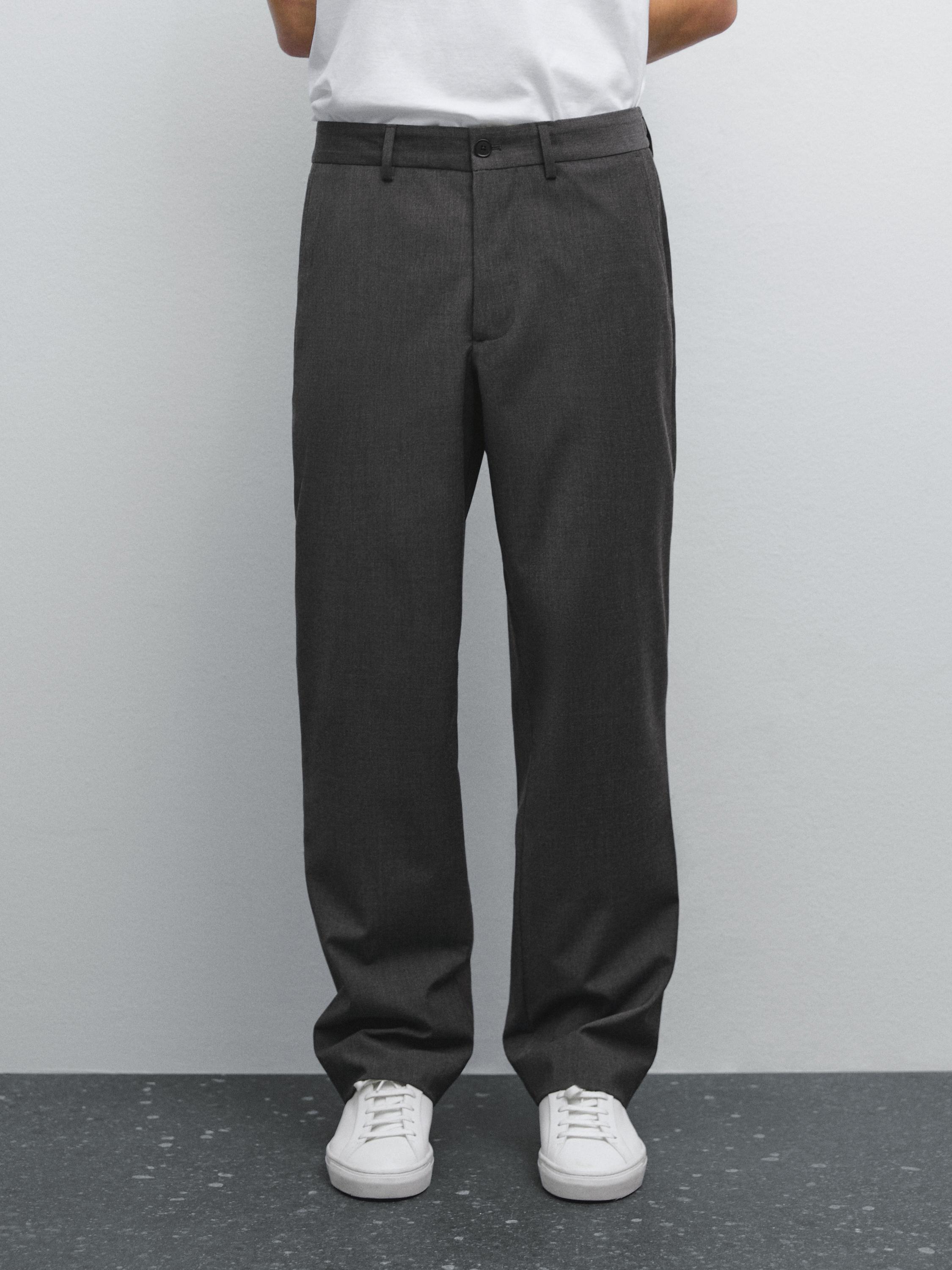 Total look wool blend trousers